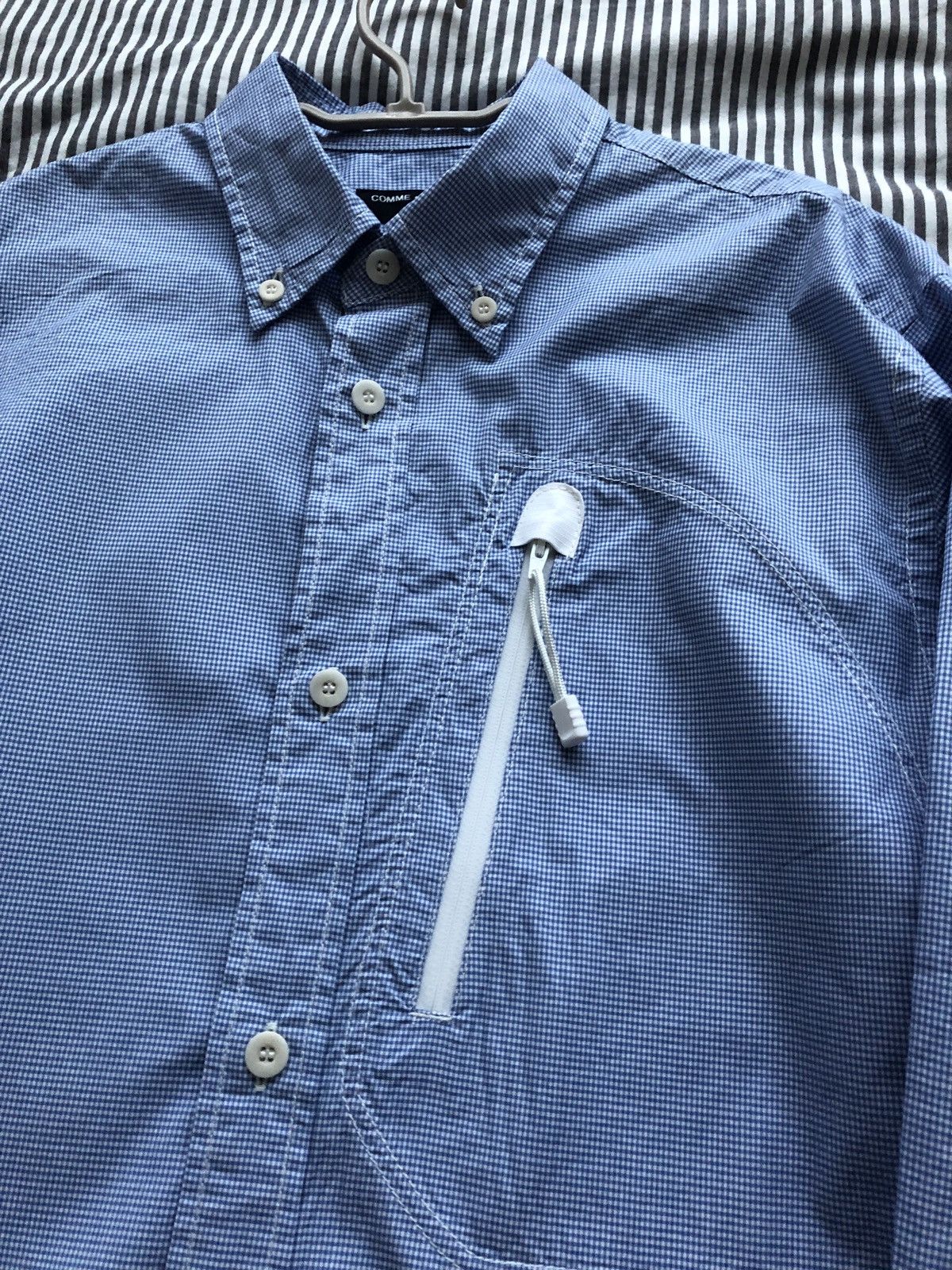 Comme des Garcons COMME des GARÇONS HOMME Micro Gingham Zipper Pocket Shirt Size US M / EU 48-50 / 2 - 2 Thumbnail