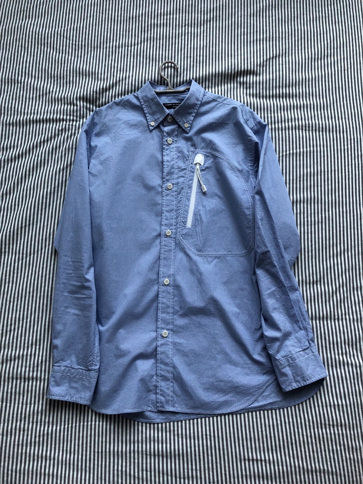 Comme des Garcons COMME des GARÇONS HOMME Micro Gingham Zipper Pocket Shirt Size US M / EU 48-50 / 2 - 1 Thumbnail
