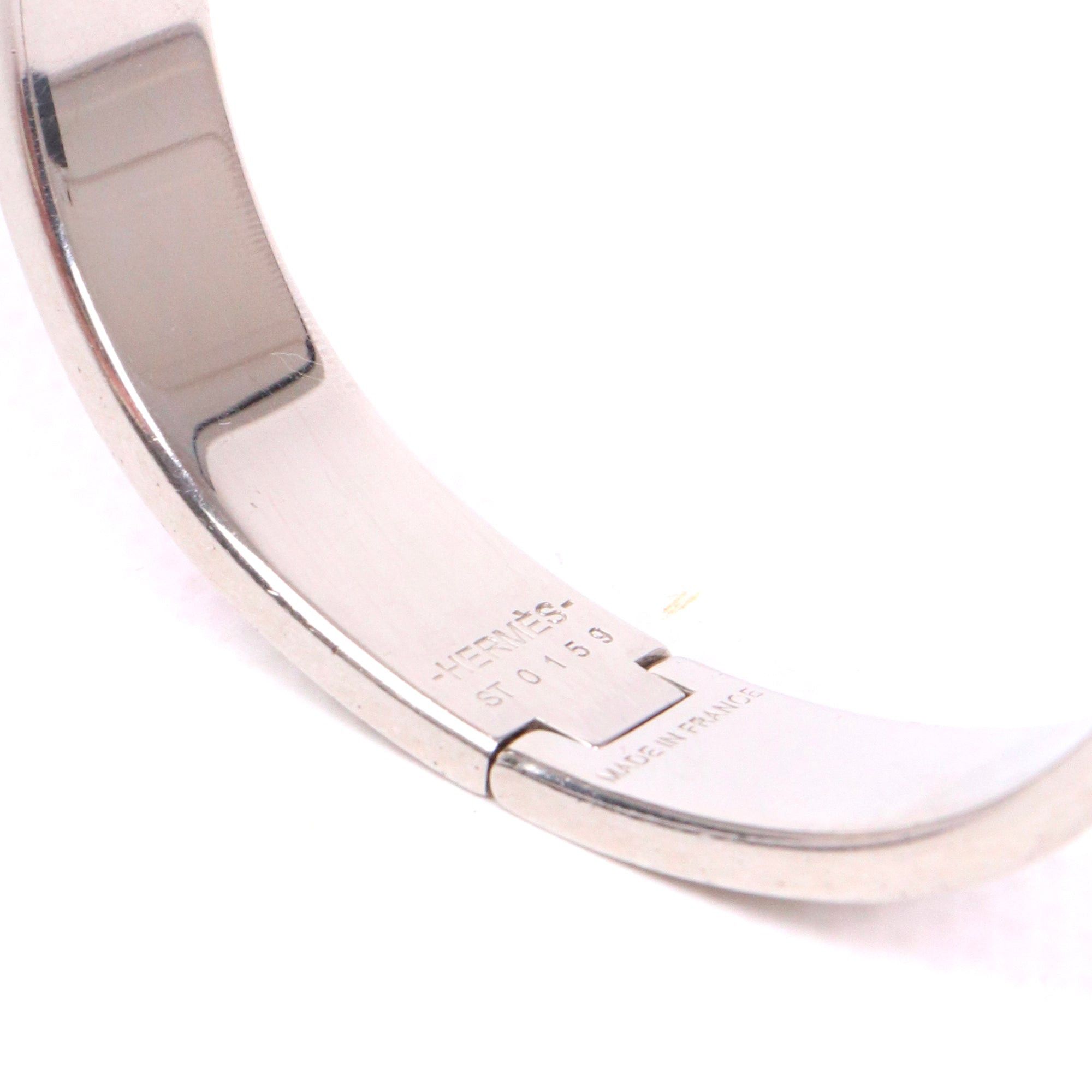Hermes HERMÈS - Clic H Hermès bracelet in pink enamel (T0) Size ONE SIZE - 7 Thumbnail