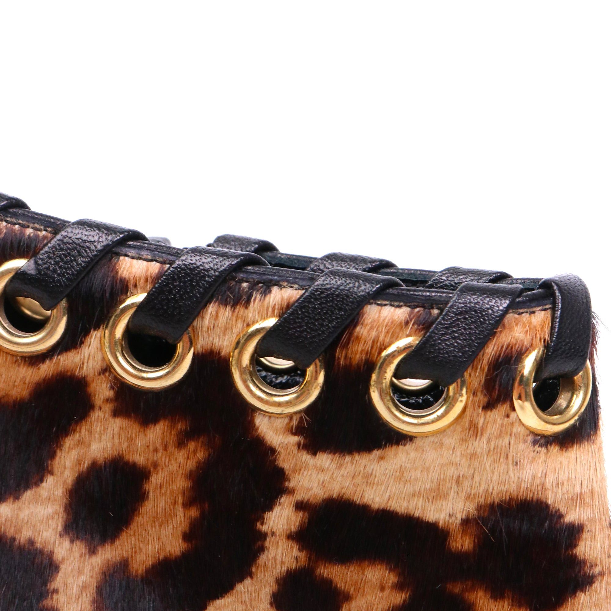 Christian Louboutin LOUBOUTIN - Louboutin Ostri booty boots in leopard pony-style calfskin (T38) Size US 7 / IT 37 - 3 Thumbnail