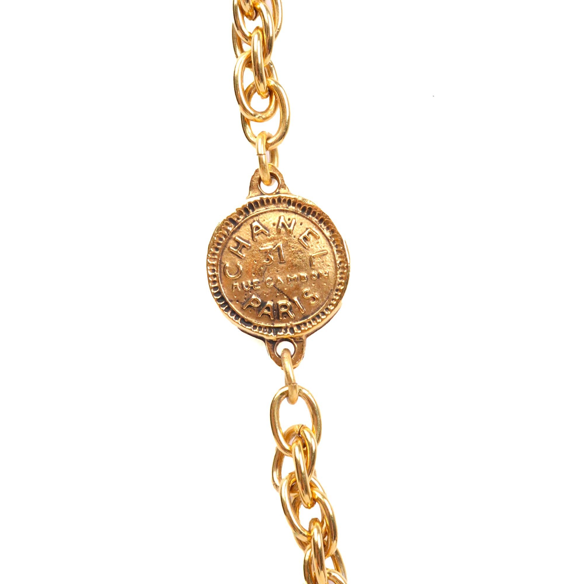 Chanel CHANEL - Chanel 31 Rue Cambon long necklace in gold metal Size ONE SIZE - 2 Thumbnail