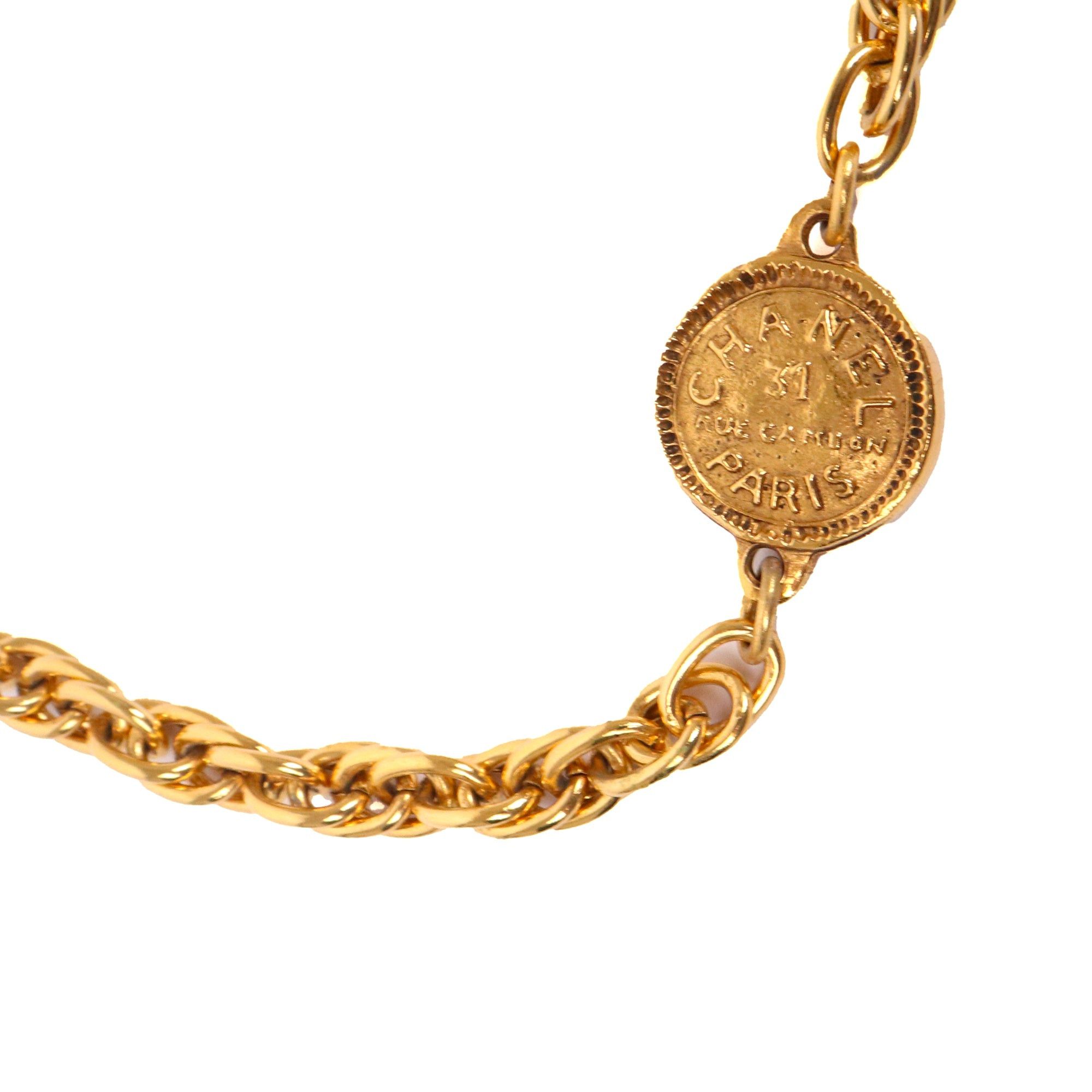 Chanel CHANEL - Chanel 31 Rue Cambon long necklace in gold metal Size ONE SIZE - 3 Thumbnail