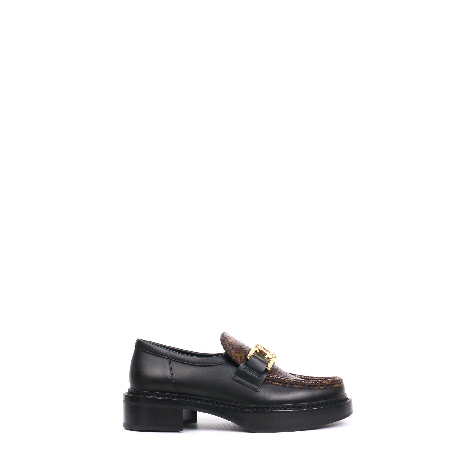 Louis Vuitton LOUIS VUITTON - Louis Vuitton Academy Loafer moccasins in black leather (T36) Size US 5 / IT 35 - 2 Thumbnail