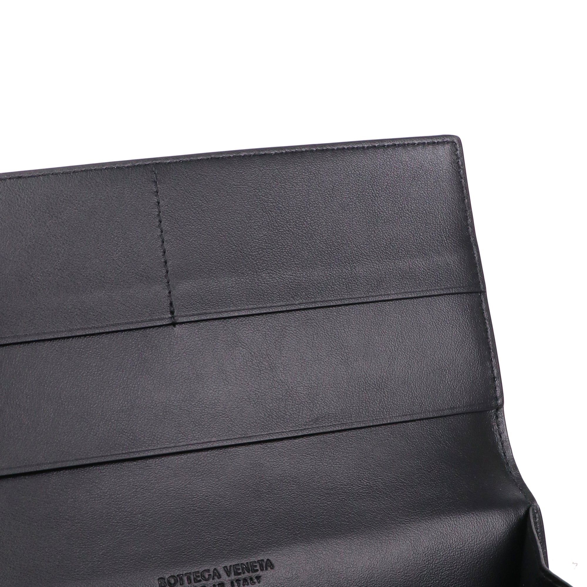 Bottega Veneta BOTTEGA VENETA - Bottega Veneta flap wallet in black leather Size ONE SIZE - 4 Thumbnail
