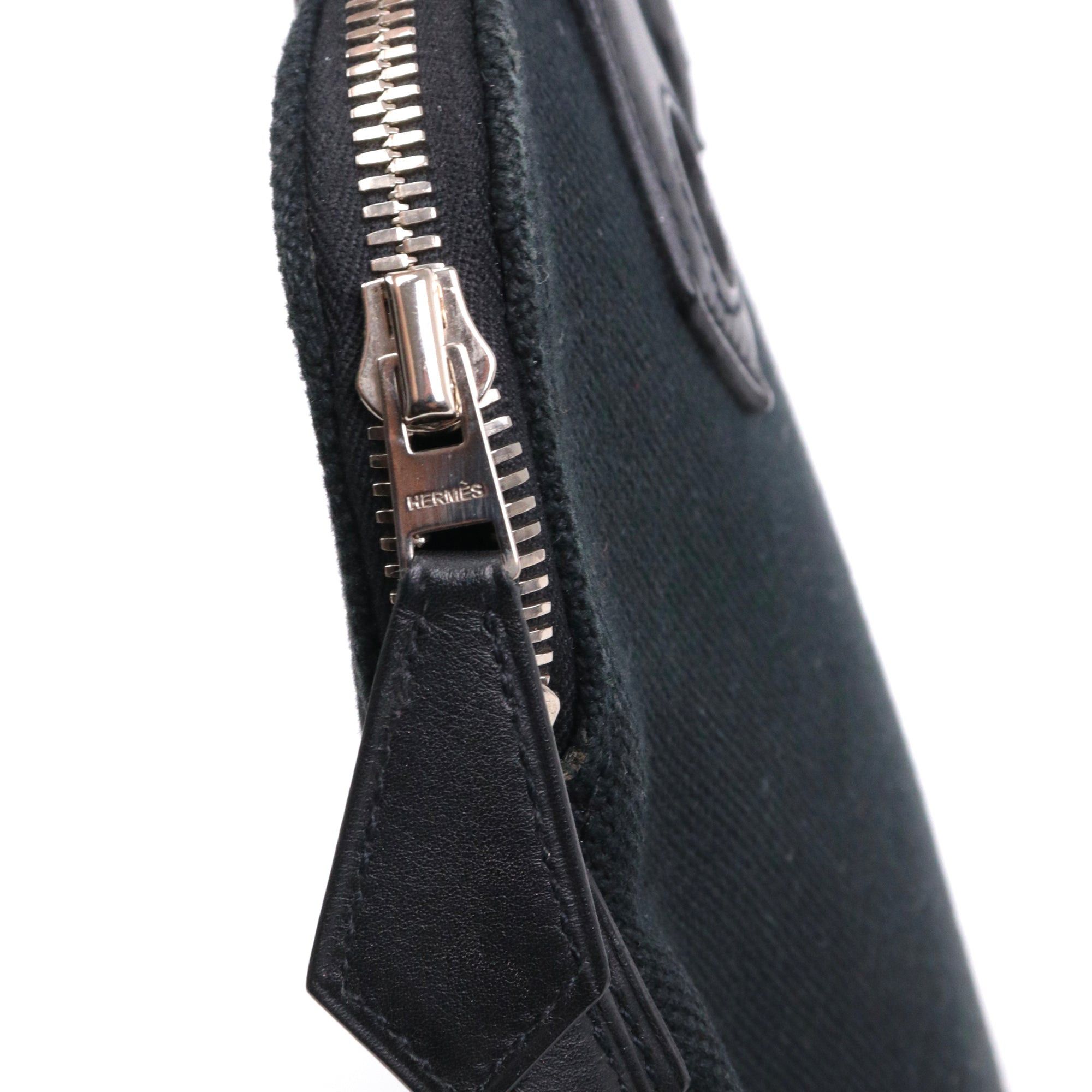 Hermes HERMÈS - Ibu Hermès handbag in black canvas Size ONE SIZE - 6 Thumbnail