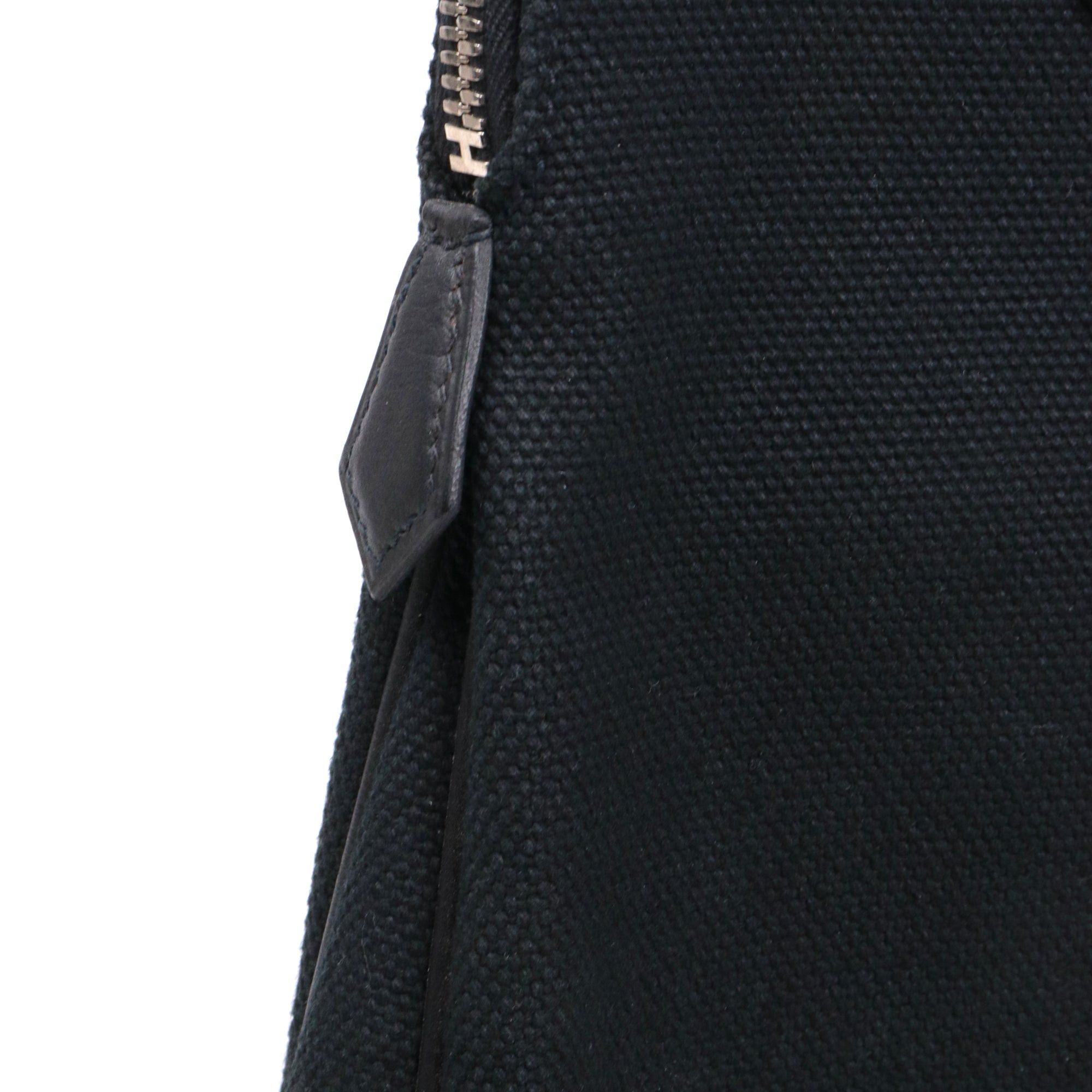 Hermes HERMÈS - Ibu Hermès handbag in black canvas Size ONE SIZE - 5 Thumbnail
