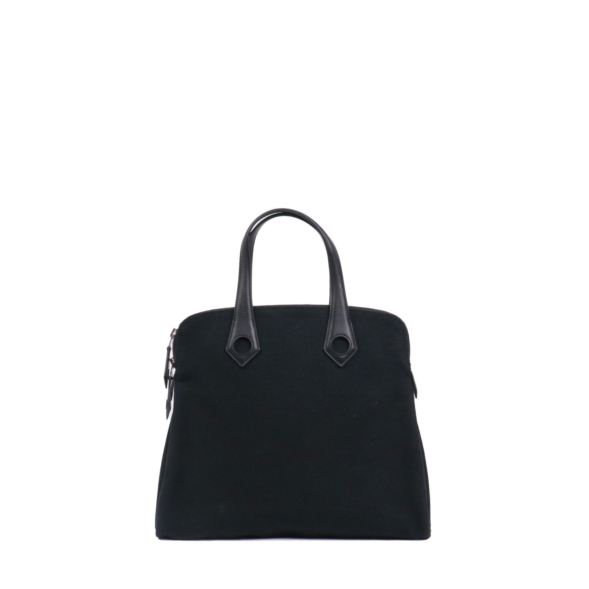 Hermes HERMÈS - Ibu Hermès handbag in black canvas Size ONE SIZE - 3 Thumbnail