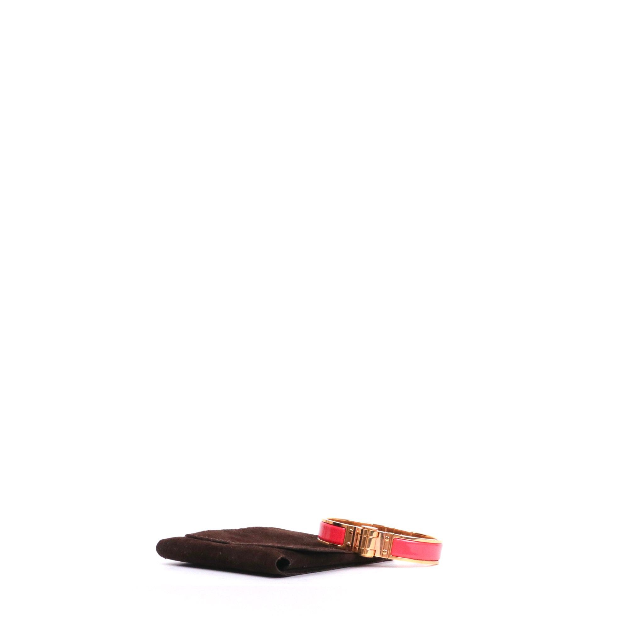Hermes HERMÈS - Hermès Hinge bracelet in coral enamel (T0) Size ONE SIZE - 6 Thumbnail