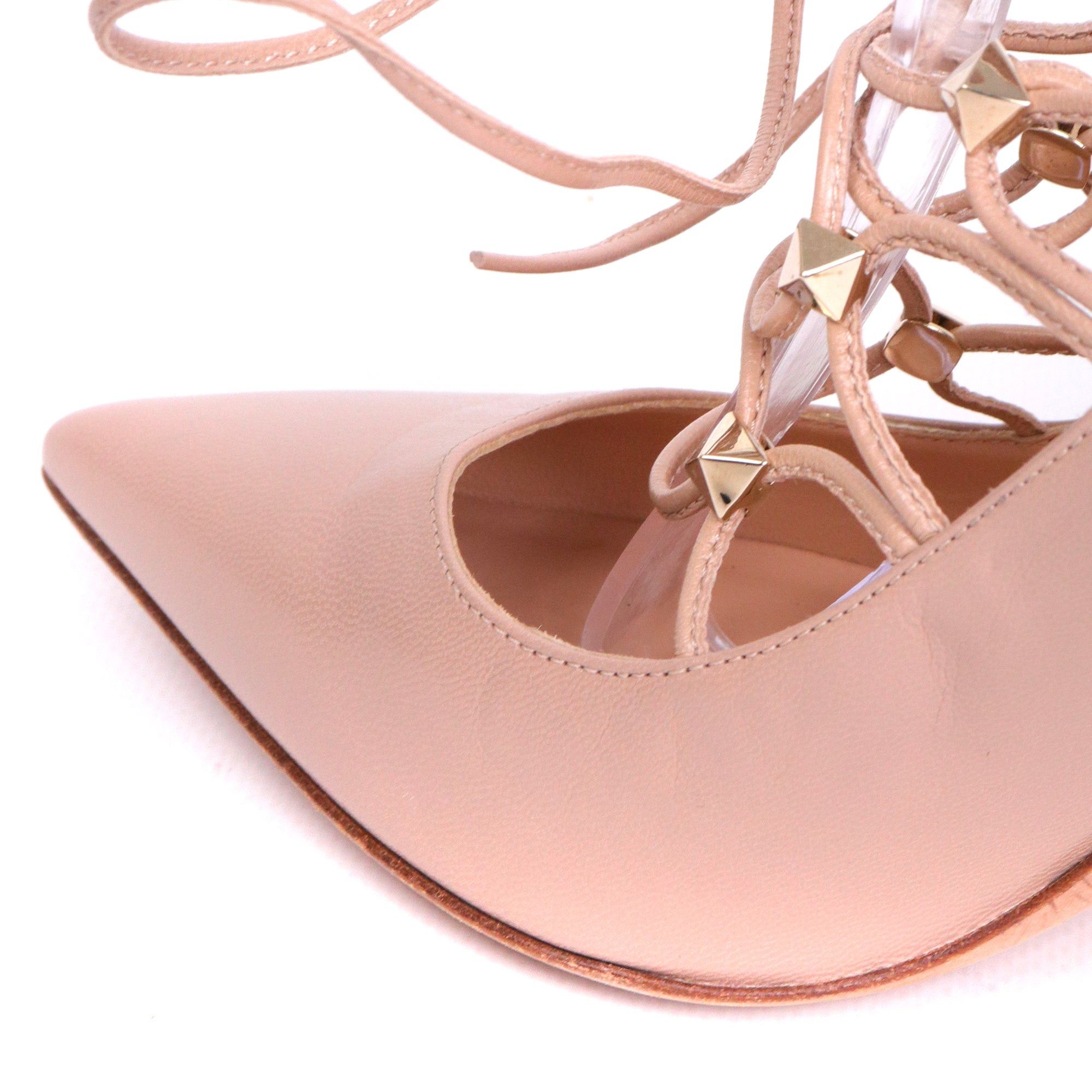 Valentino VALENTINO - Valentino lace-up pumps in pale pink leather (T36) Size US 5 / IT 35 - 3 Thumbnail