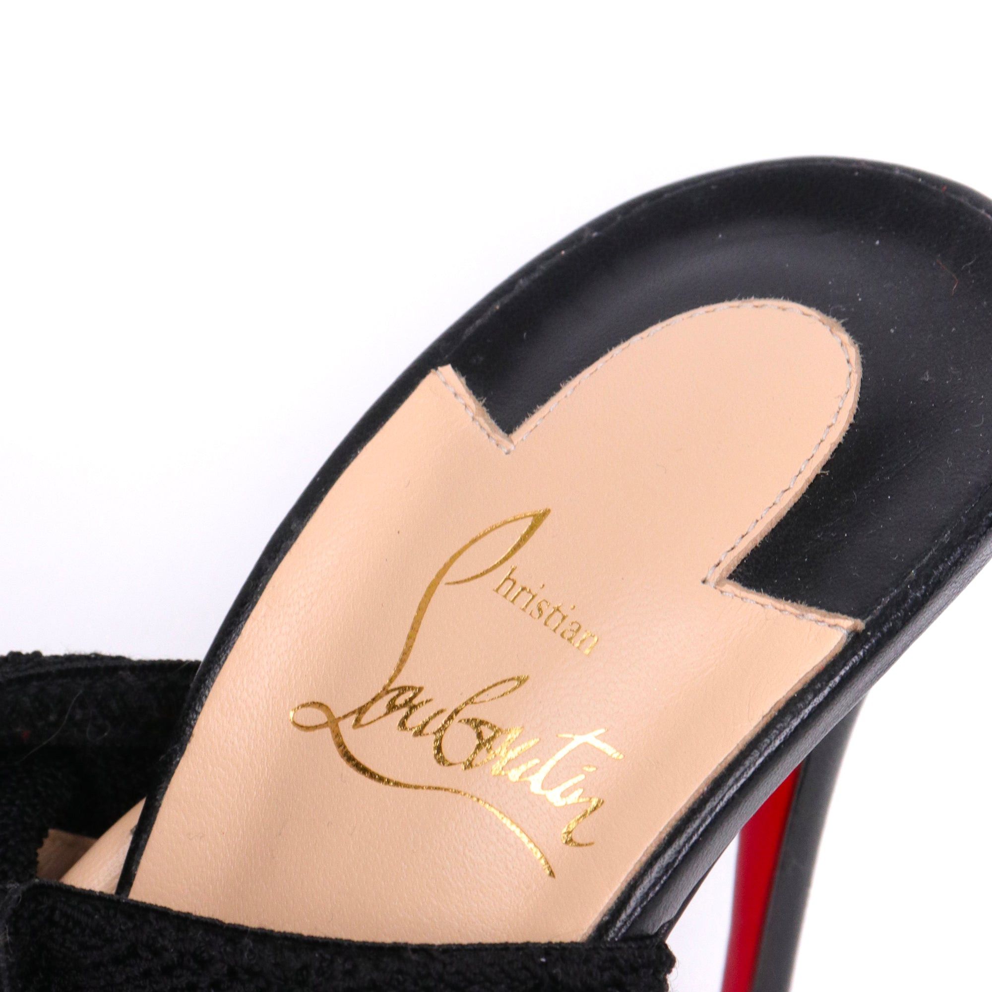 Christian Louboutin LOUBOUTIN - Louboutin Cheminene ankle boots in black mesh (T40.5) Size US 9.5 / IT 39.5 - 5 Thumbnail