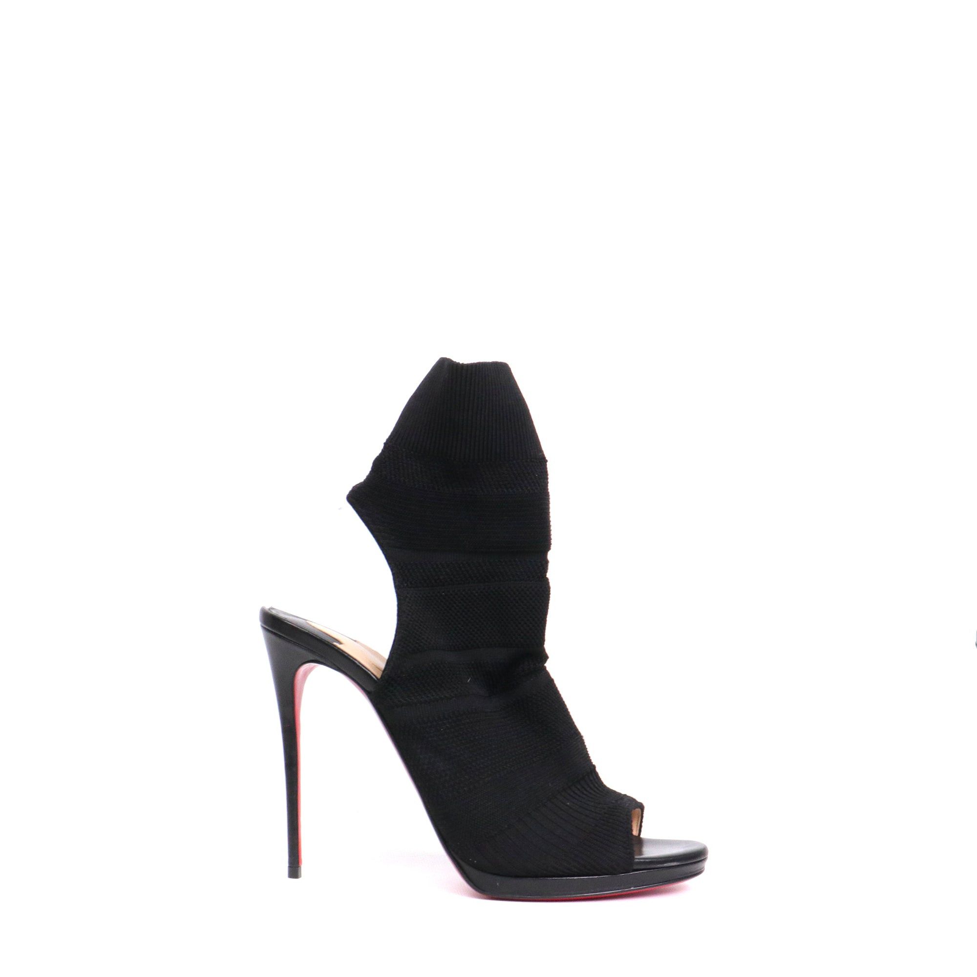 Christian Louboutin LOUBOUTIN - Louboutin Cheminene ankle boots in black mesh (T40.5) Size US 9.5 / IT 39.5 - 2 Thumbnail