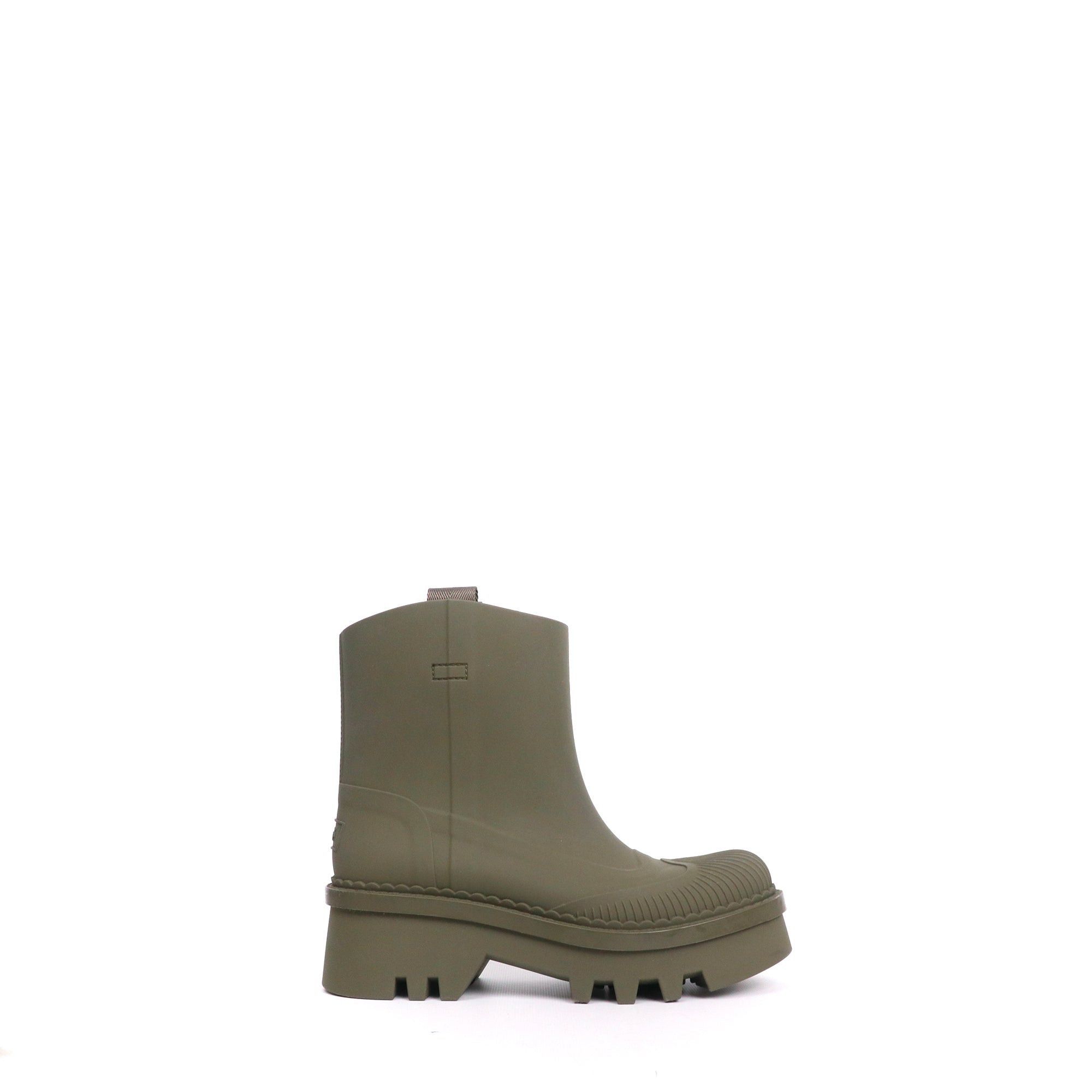 Chloe CHLOÉ - Raina Chloé rain boots in khaki rubber (T36) Size US 5 / IT 35 - 2 Thumbnail