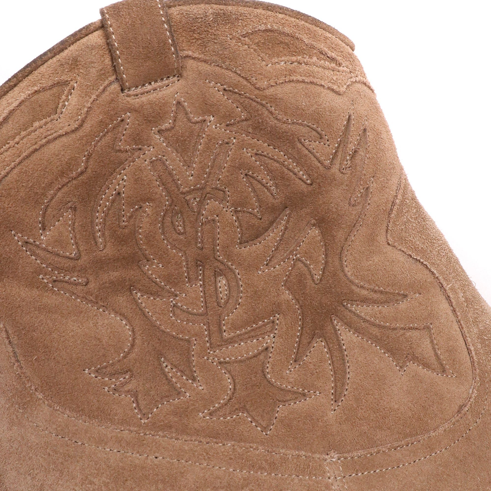 Saint Laurent Paris SAINT LAURENT - Saint Laurent cowboy boots in brown suede (T38.5) Size US 7.5 / IT 37.5 - 4 Thumbnail