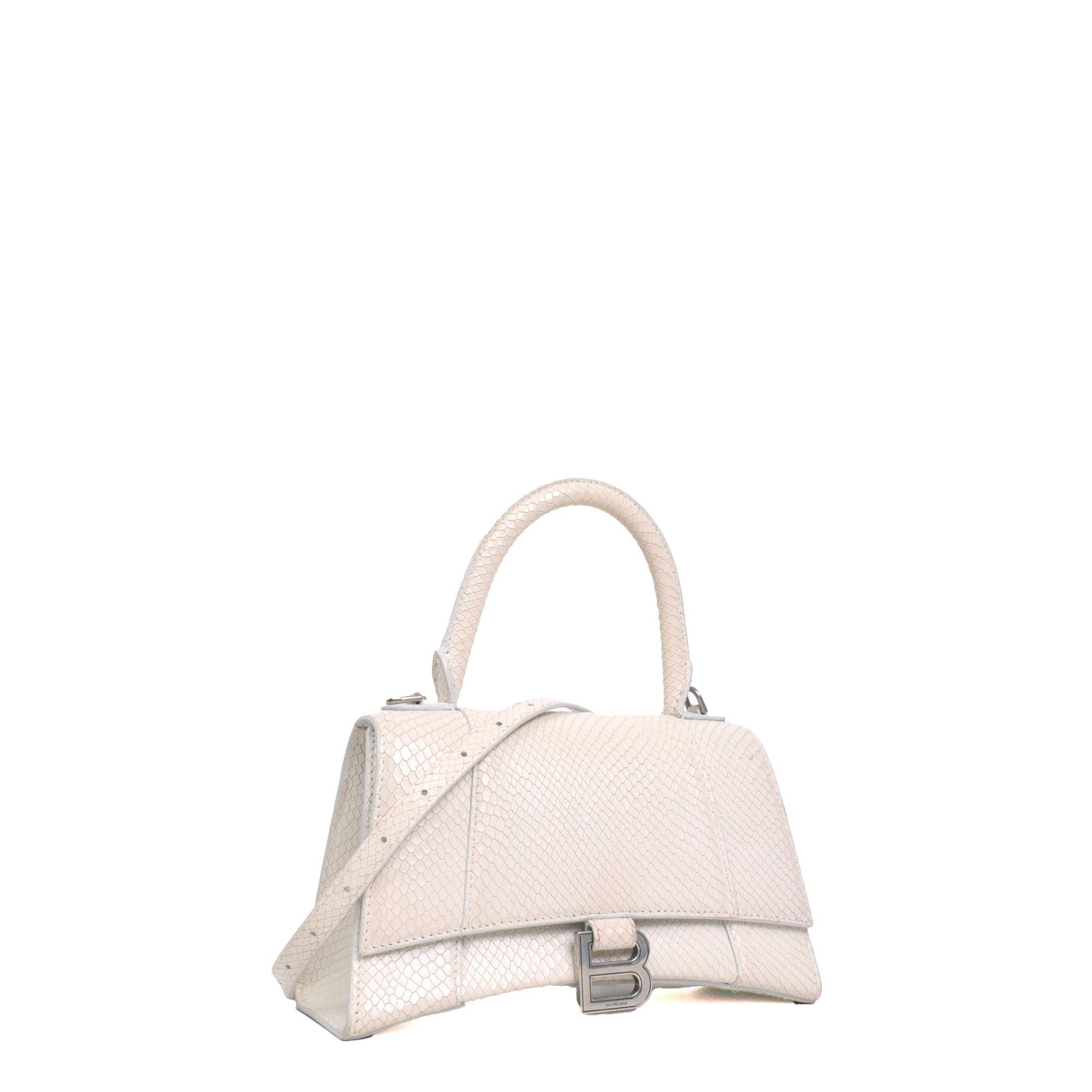 Balenciaga BALENCIAGA - Balenciaga Small Hourglass shoulder bag in white python-embossed leather Size ONE SIZE - 2 Thumbnail