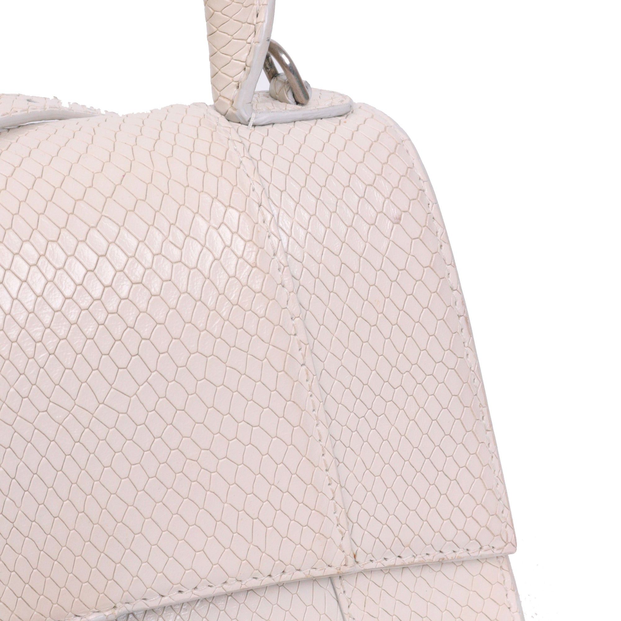 Balenciaga BALENCIAGA - Balenciaga Small Hourglass shoulder bag in white python-embossed leather Size ONE SIZE - 7 Thumbnail