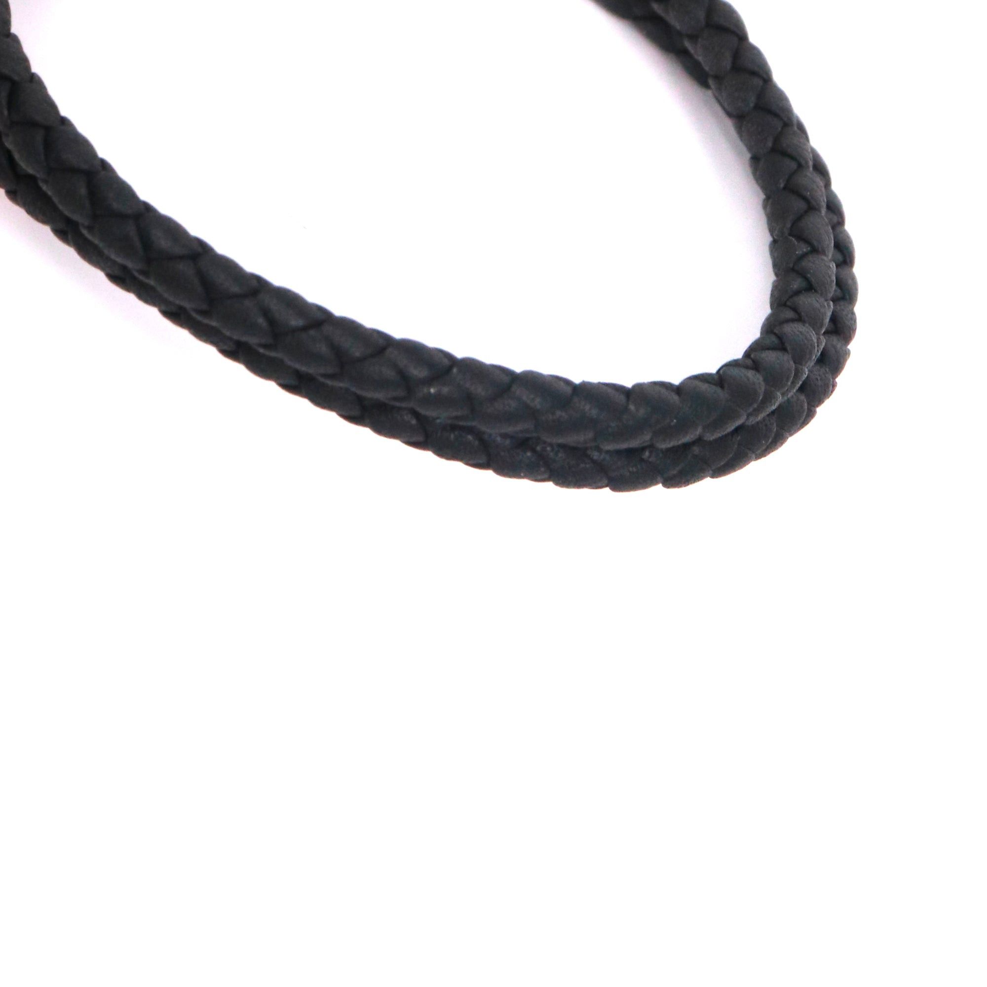 Hermes HERMÈS - Hermes Roulis double tour bracelet in black braided leather (T1) Size ONE SIZE - 3 Thumbnail