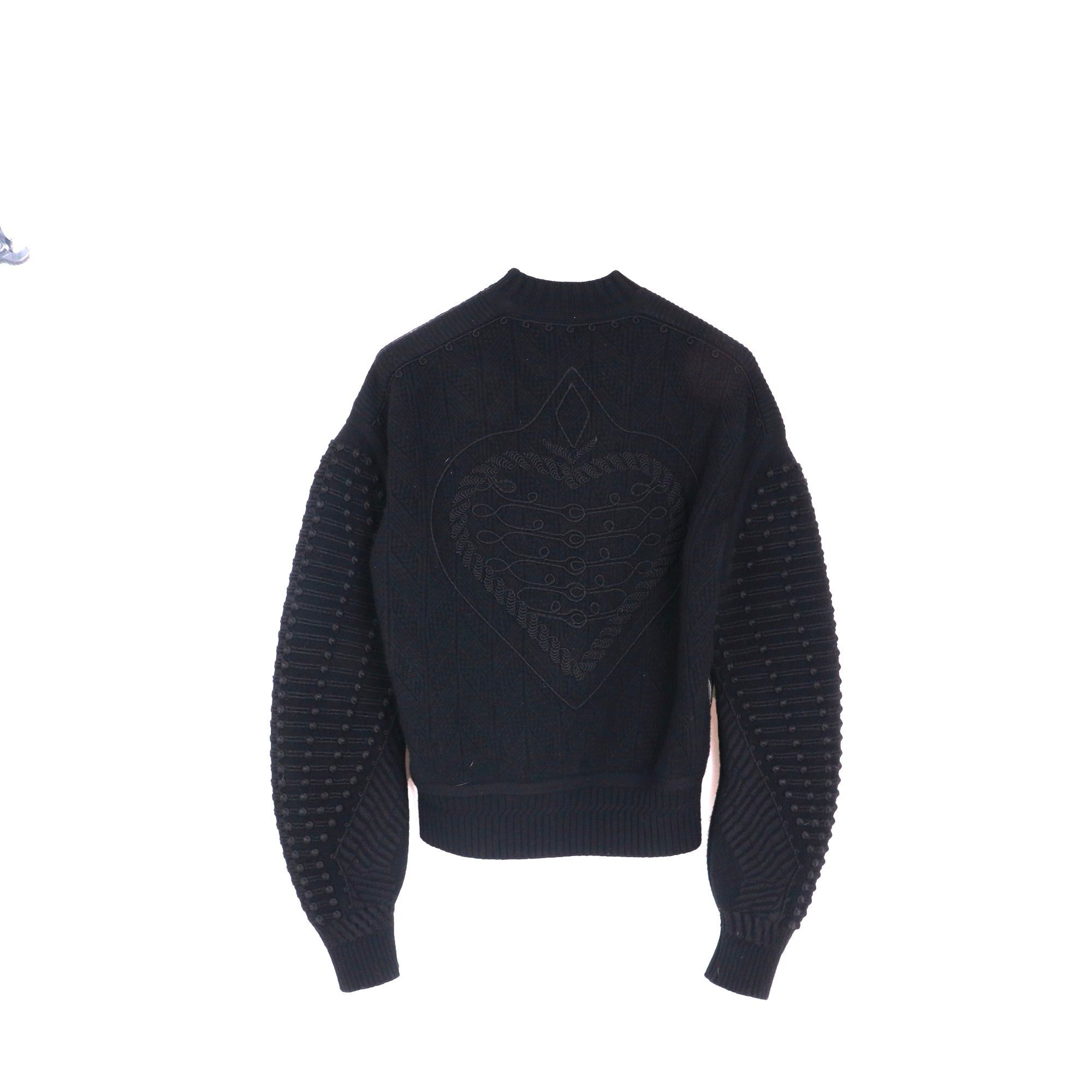 Hermes HERMÈS - Hermès Twillaine sweater in black silk and wool (T34) Size XS / US 0-2 / IT 36-38 - 2 Thumbnail