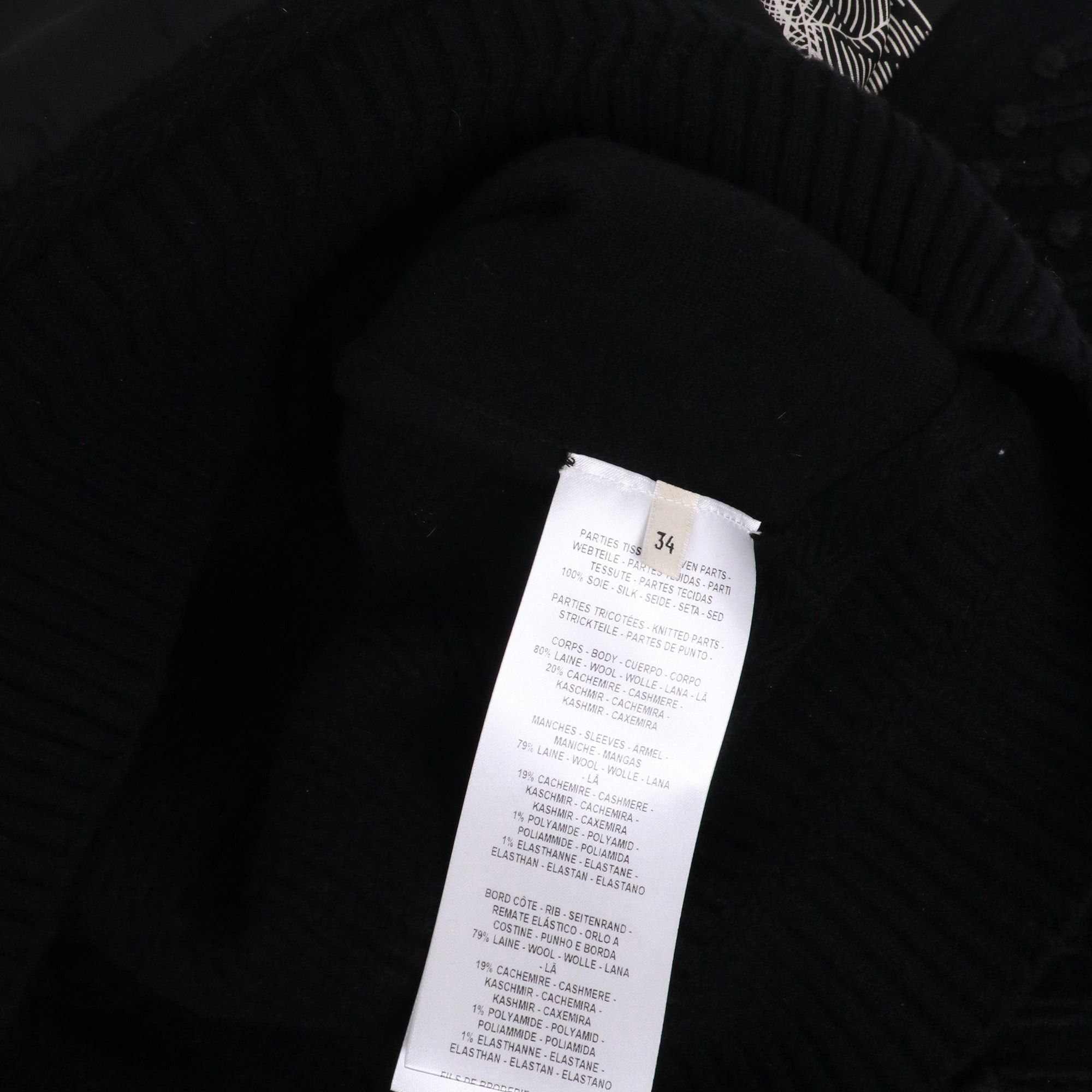 Hermes HERMÈS - Hermès Twillaine sweater in black silk and wool (T34) Size XS / US 0-2 / IT 36-38 - 7 Thumbnail