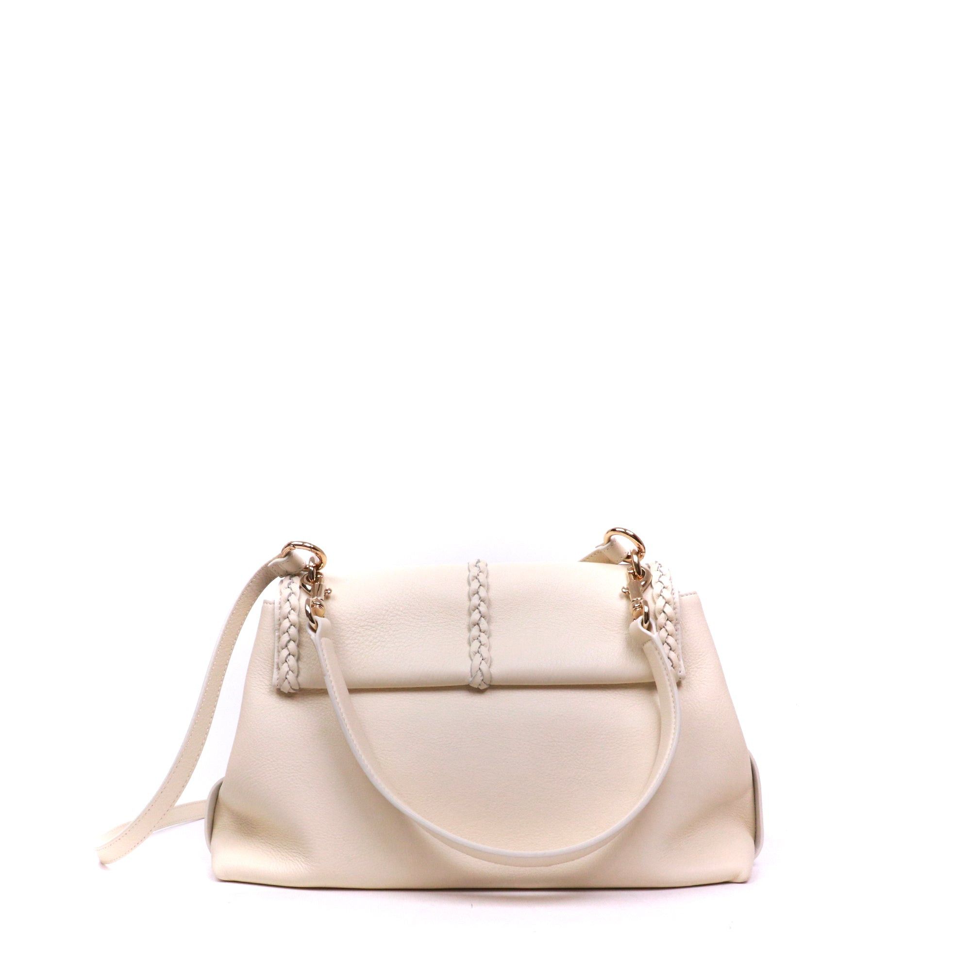 Chloe CHLOÉ - Chloé Pénélope PM shoulder bag in beige grained leather Size ONE SIZE - 3 Thumbnail