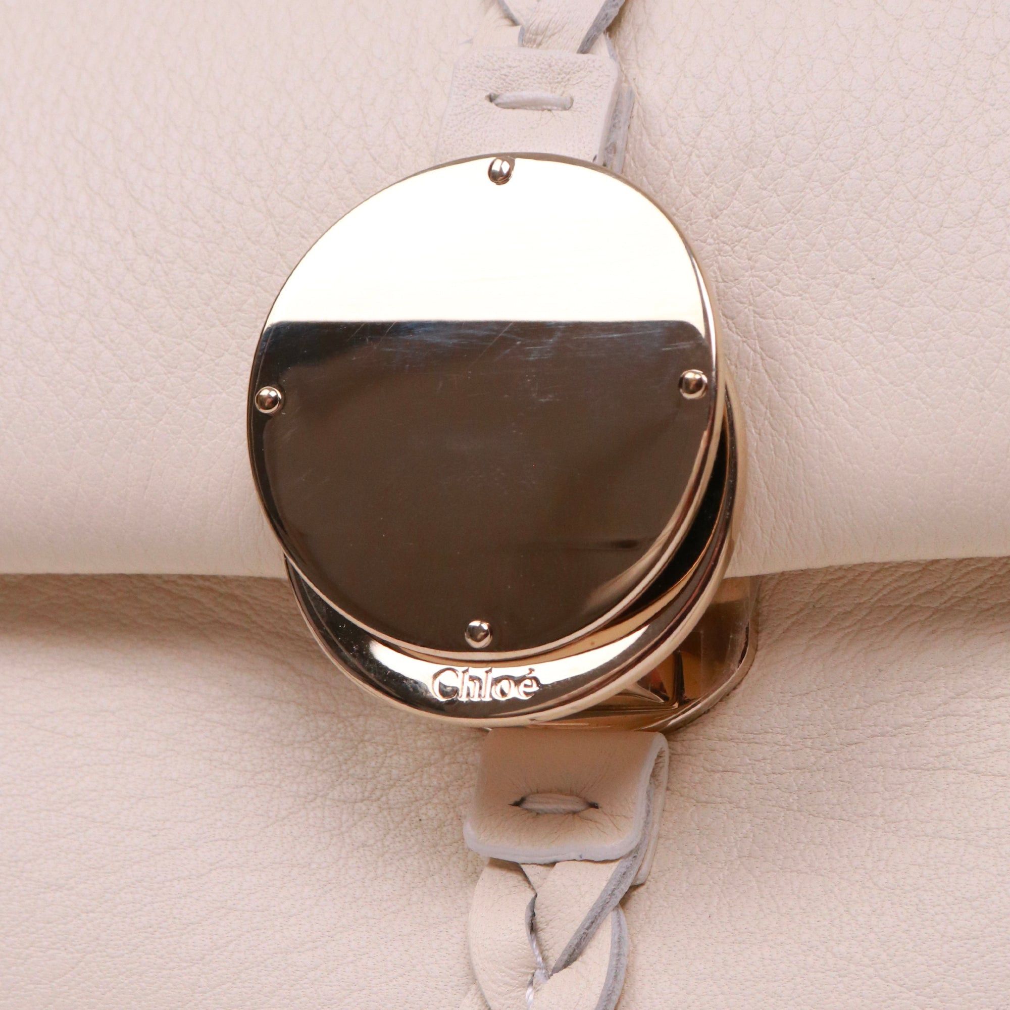 Chloe CHLOÉ - Chloé Pénélope PM shoulder bag in beige grained leather Size ONE SIZE - 5 Thumbnail
