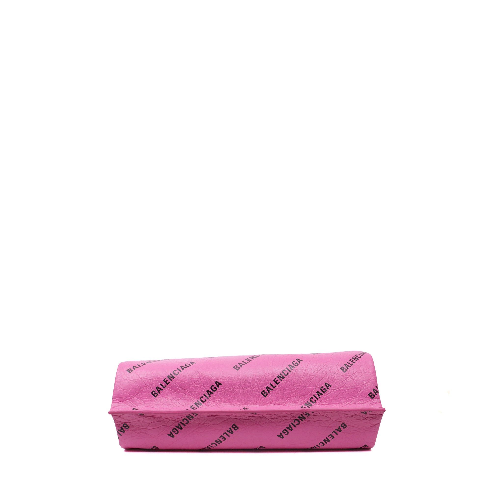 Balenciaga BALENCIAGA - Balenciaga Supermarket Shop shopping bag in pink leather Size ONE SIZE - 3 Thumbnail