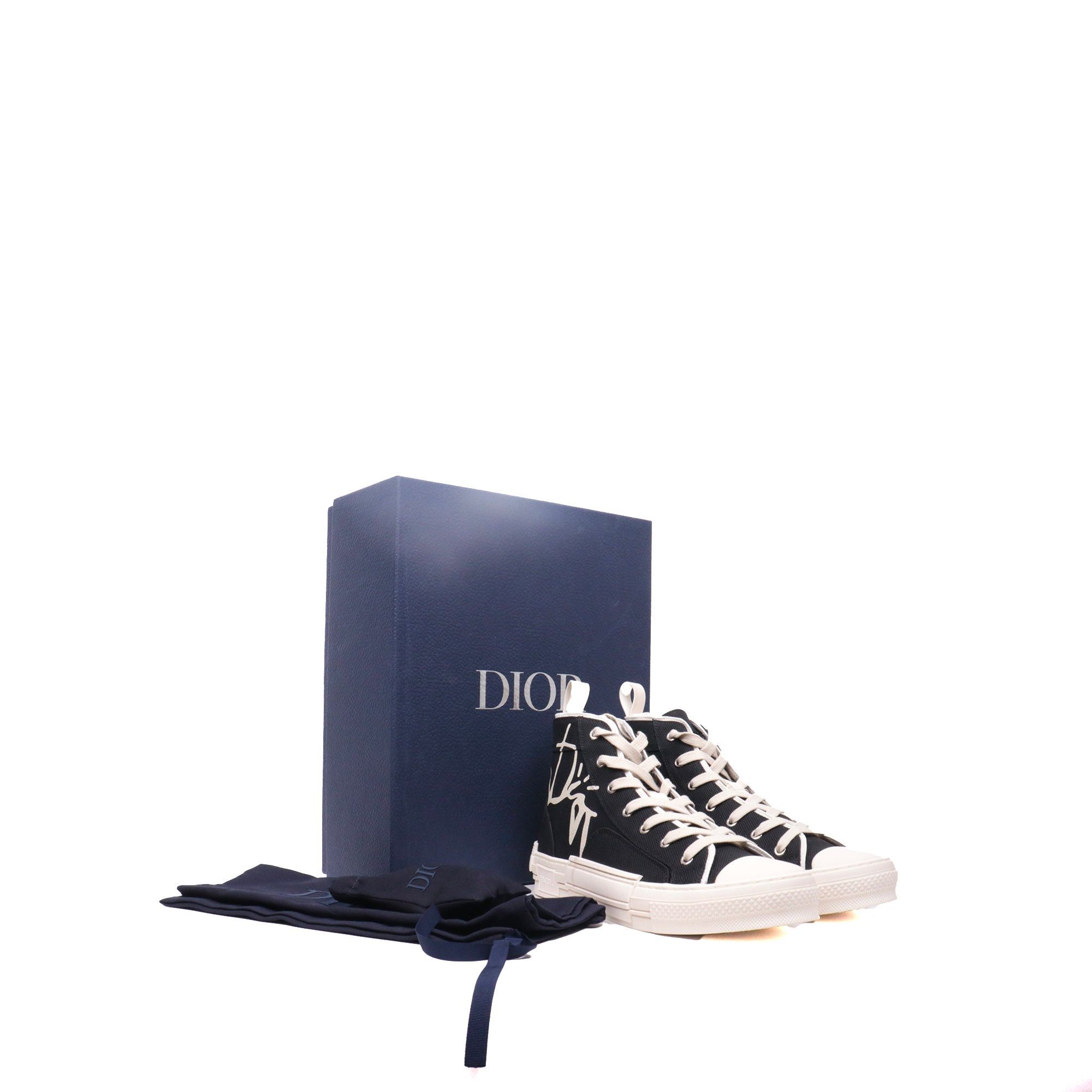 Dior DIOR - B23 high Dior x Cactus jack sneakers in black canvas (T42) Size US 11 / IT 41 - 8 Thumbnail