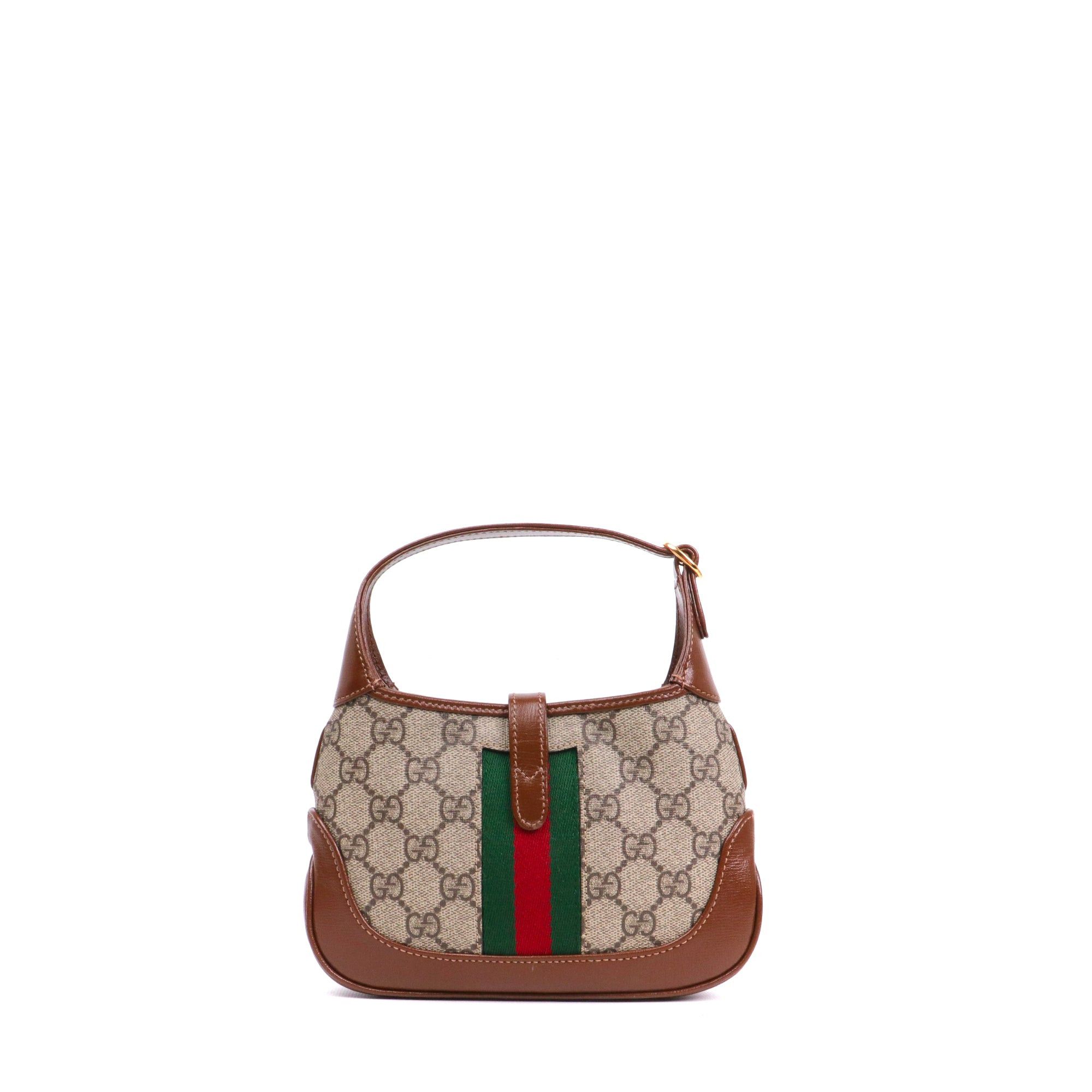 Gucci GUCCI - Gucci mini Jackie 1961 shoulder bag in coated canvas and leather Size ONE SIZE - 3 Thumbnail