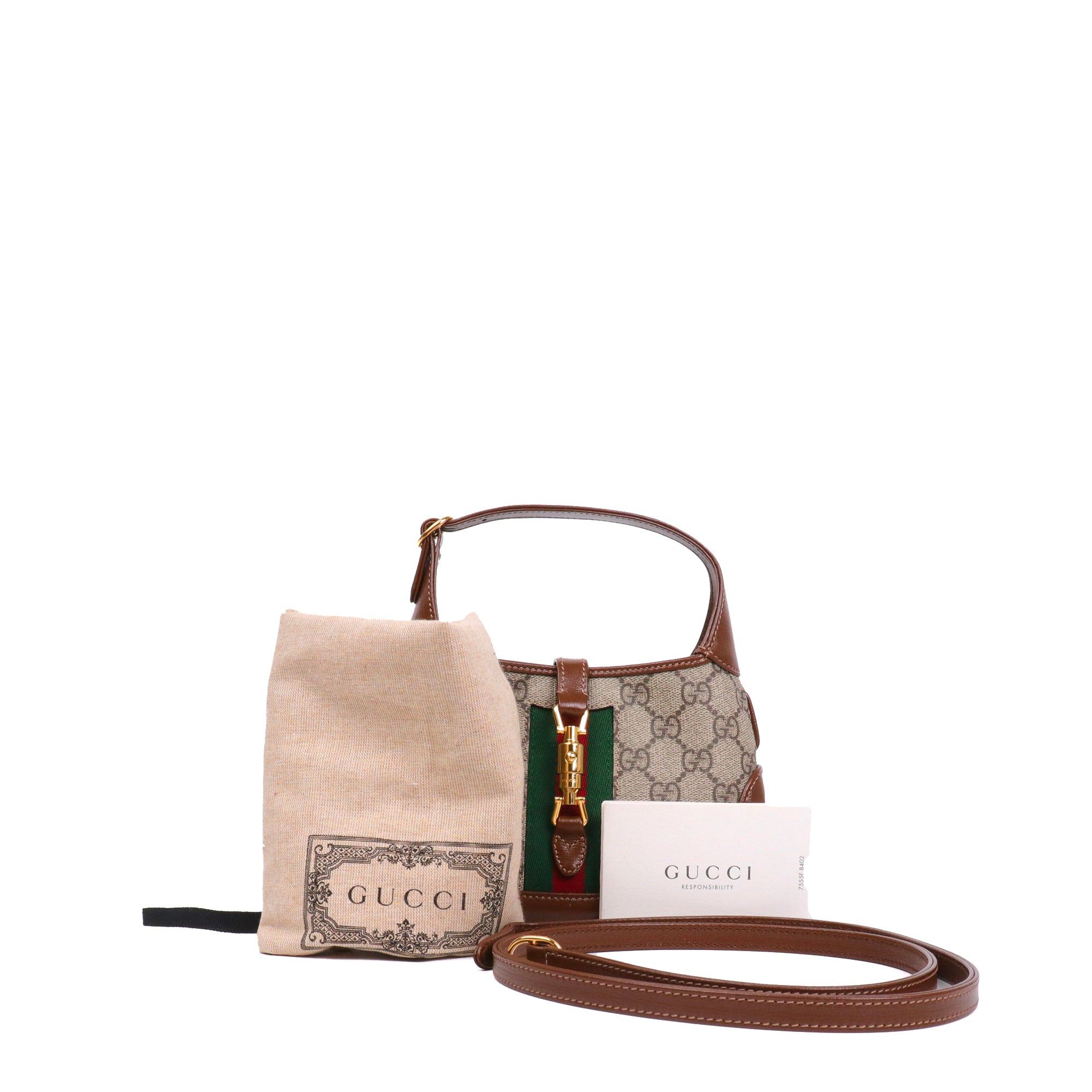 Gucci GUCCI - Gucci mini Jackie 1961 shoulder bag in coated canvas and leather Size ONE SIZE - 9 Thumbnail