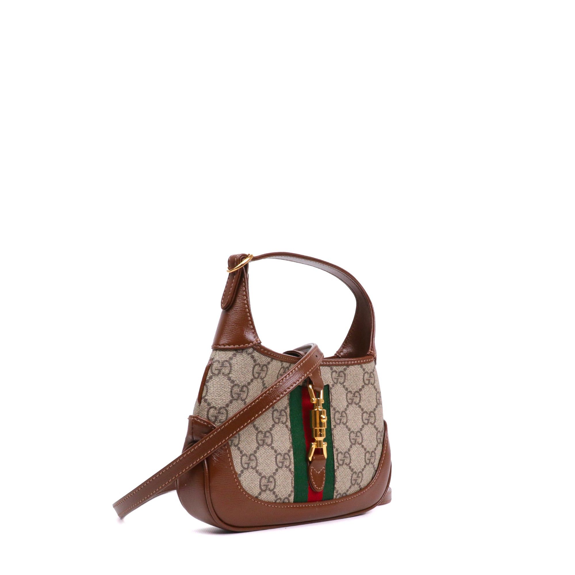 Gucci GUCCI - Gucci mini Jackie 1961 shoulder bag in coated canvas and leather Size ONE SIZE - 2 Thumbnail