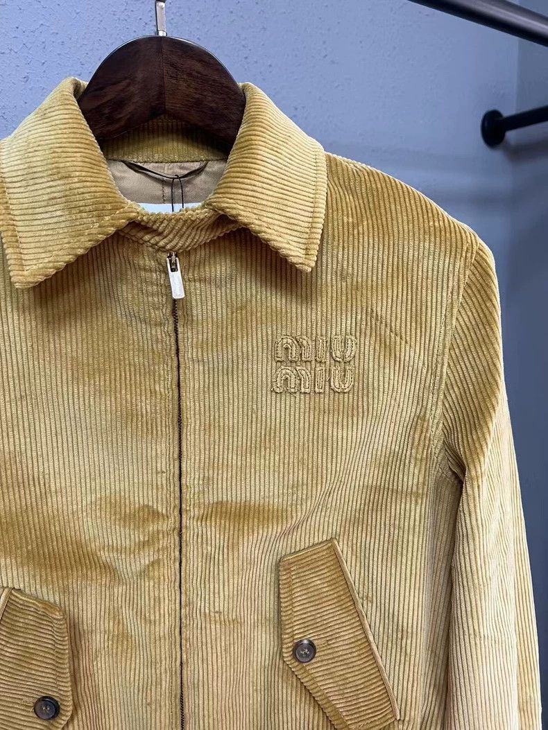 Miu Miu Miu Miu short corduroy logo jacket Size XS / US 0-2 / IT 36-38 - 3 Thumbnail