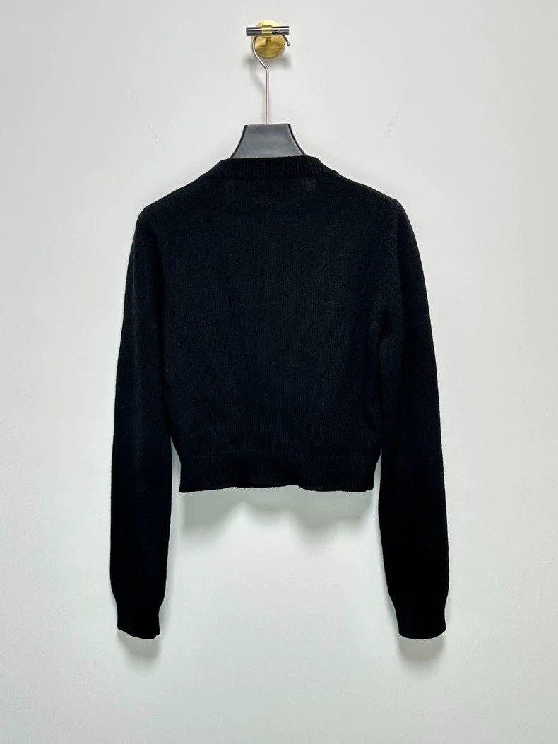Miu Miu Miu Miu Miu black crystal logo cashmere knitwear Size US S / EU 44-46 / 1 - 2 Thumbnail