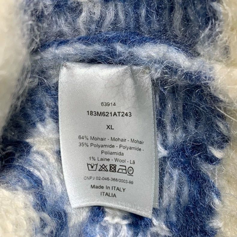 Dior Dior Dior blue and white porcelain knit sweater Size US XL / EU 56 / 4 - 4 Thumbnail