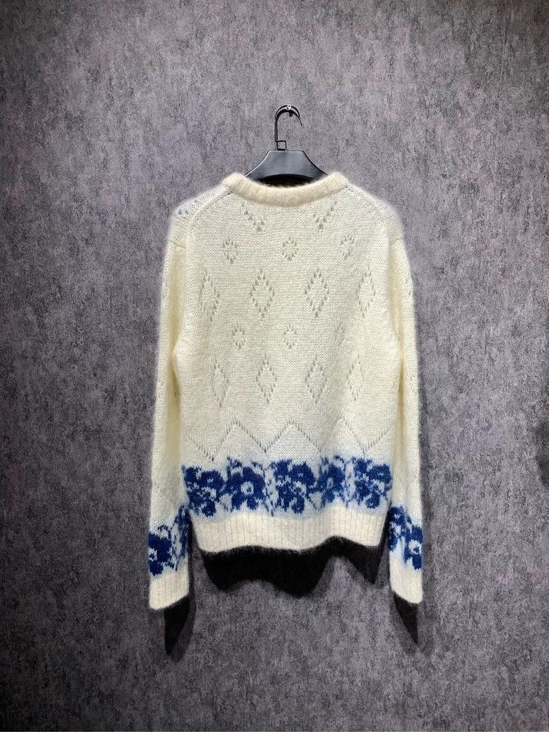 Dior Dior Dior blue and white porcelain knit sweater Size US XL / EU 56 / 4 - 2 Thumbnail