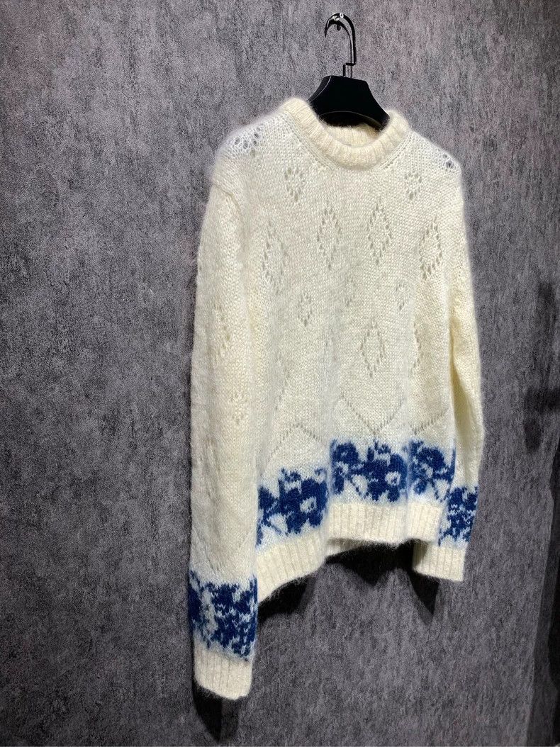 Dior Dior Dior blue and white porcelain knit sweater Size US XL / EU 56 / 4 - 3 Thumbnail