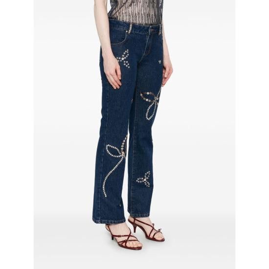 SIEDRES SIEDRES Women Denim Pants WRS25BT13NA LUISIA NAVY BLUE Size 27" / US 4 / IT 40 - 5 Thumbnail