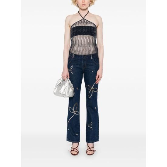 SIEDRES SIEDRES Women Denim Pants WRS25BT13NA LUISIA NAVY BLUE Size 27" / US 4 / IT 40 - 4 Thumbnail
