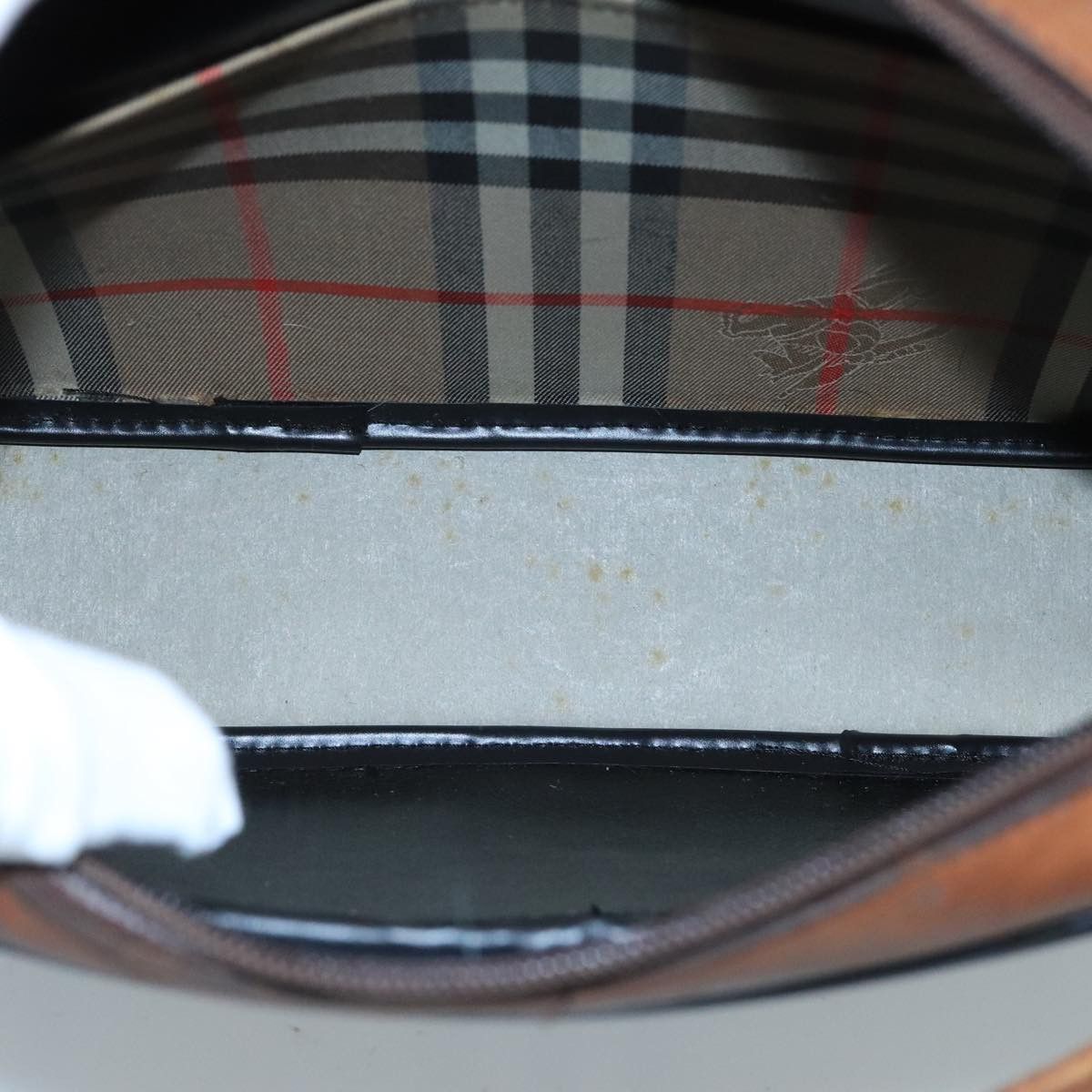 Burberry Nova Check Beige Canvas Shoulder Bag (Pre-Owned) Size ONE SIZE - 12 Thumbnail