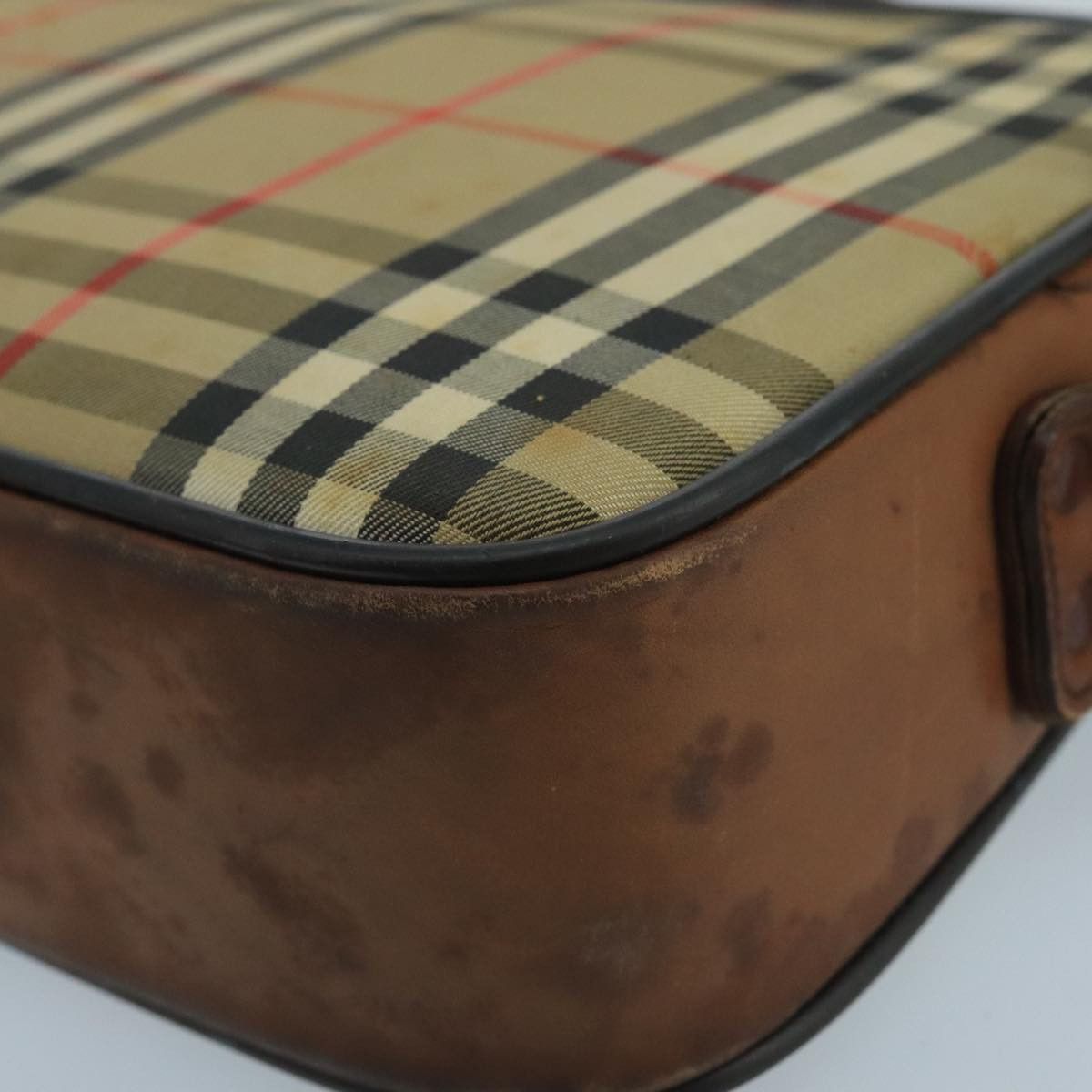 Burberry Nova Check Beige Canvas Shoulder Bag (Pre-Owned) Size ONE SIZE - 9 Thumbnail