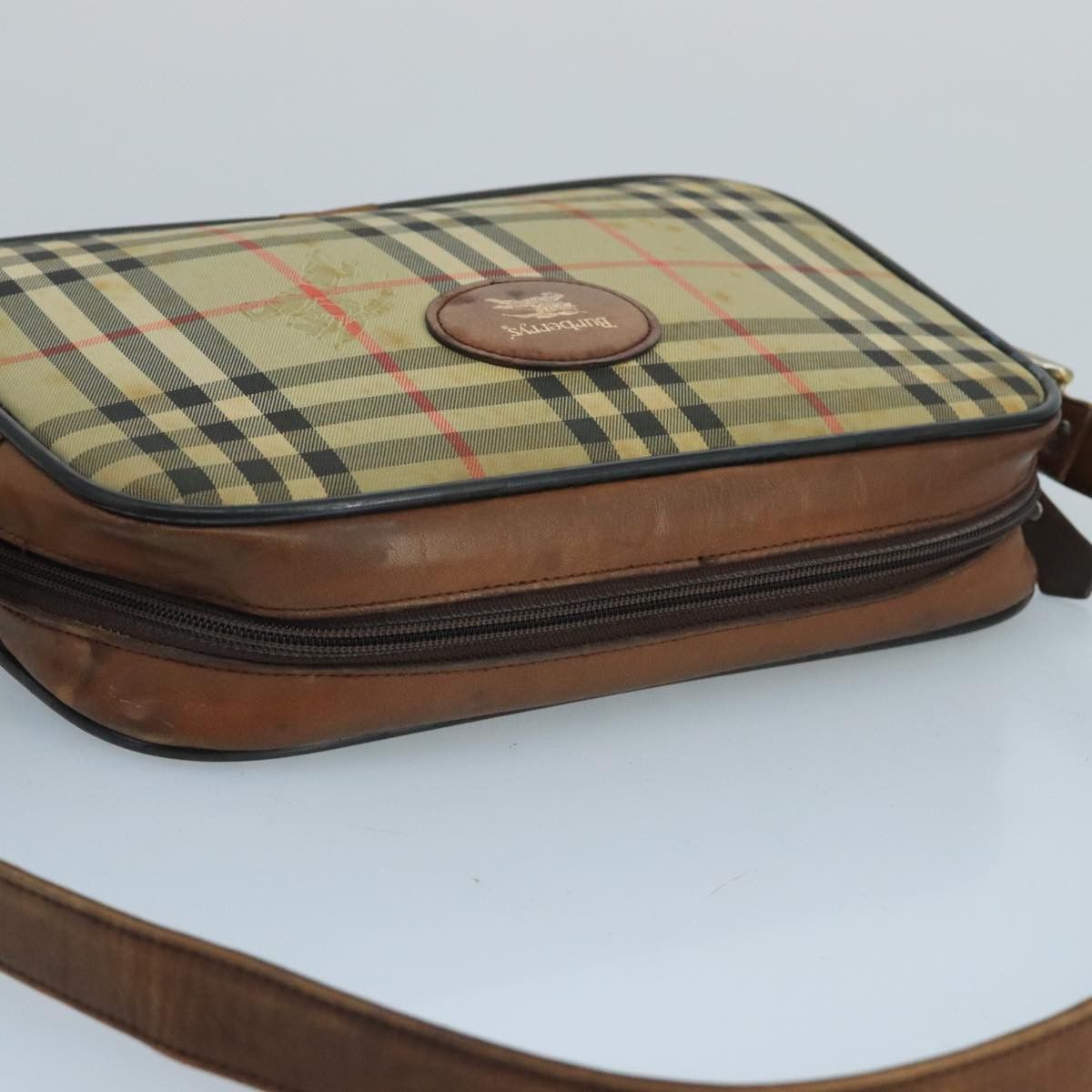 Burberry Nova Check Beige Canvas Shoulder Bag (Pre-Owned) Size ONE SIZE - 15 Thumbnail