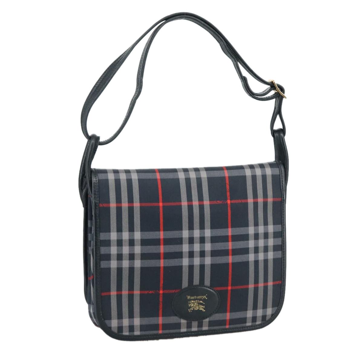 Burberry Navy Canvas Shoulder Bag (Pre-Owned) Size ONE SIZE - 16 Thumbnail