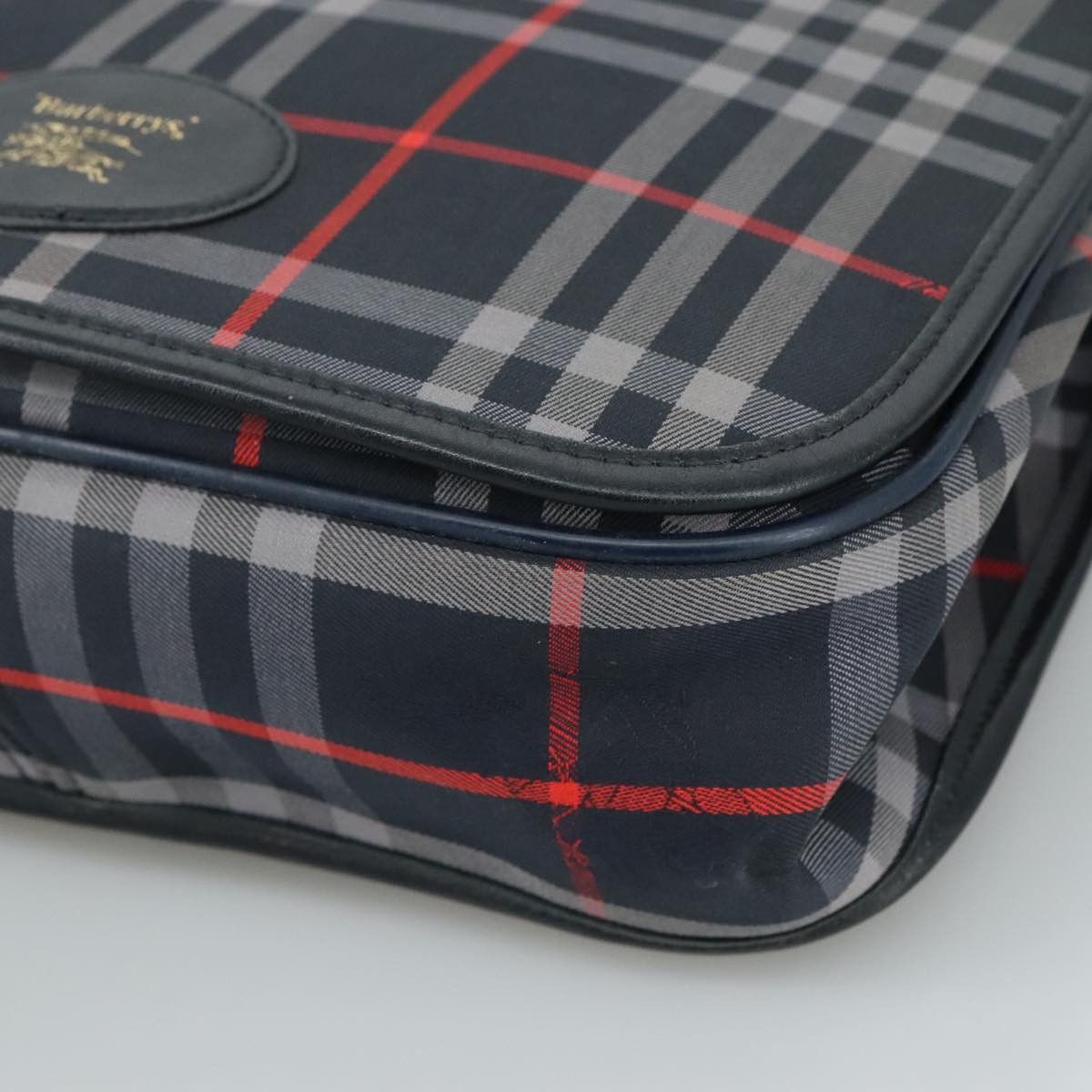 Burberry Navy Canvas Shoulder Bag (Pre-Owned) Size ONE SIZE - 7 Thumbnail