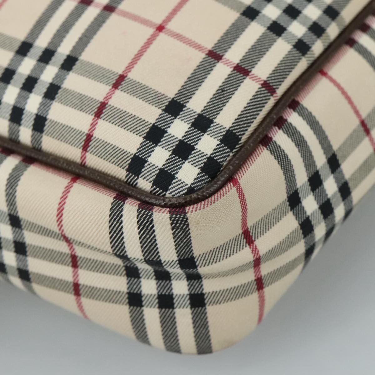 Burberry Nova Check Beige Canvas Shoulder Bag (Pre-Owned) Size ONE SIZE - 7 Thumbnail