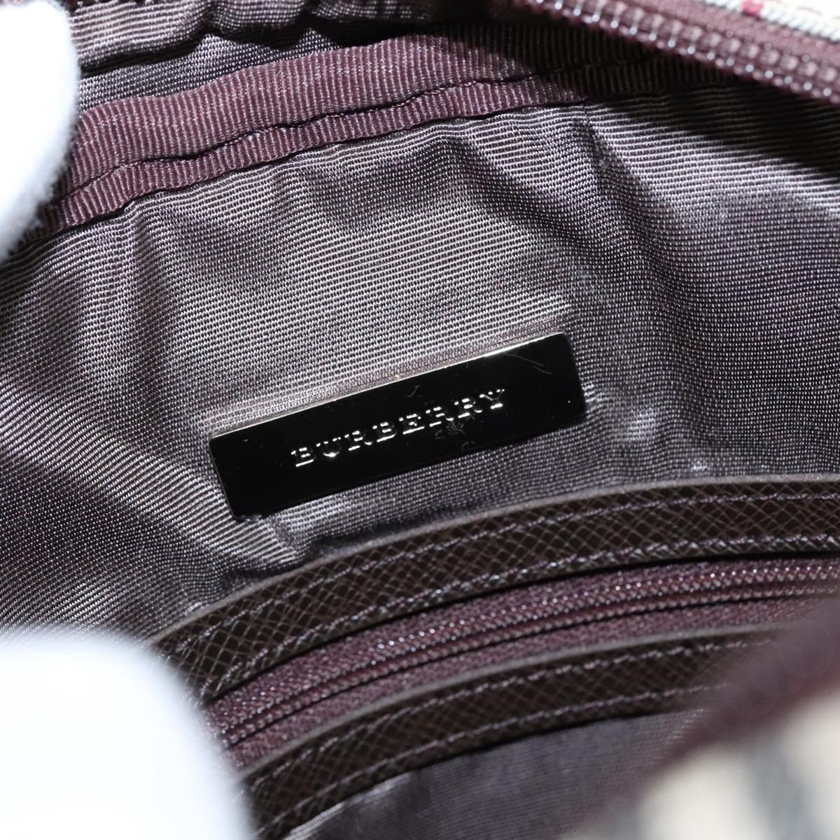 Burberry Nova Check Beige Canvas Shoulder Bag (Pre-Owned) Size ONE SIZE - 13 Thumbnail