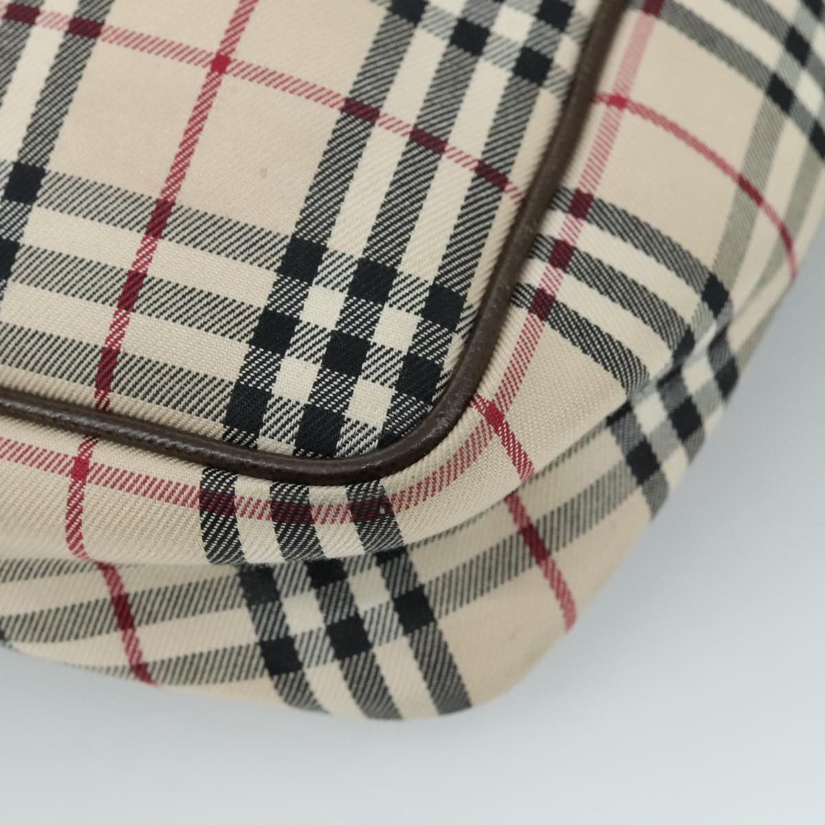 Burberry Nova Check Beige Canvas Shoulder Bag (Pre-Owned) Size ONE SIZE - 9 Thumbnail