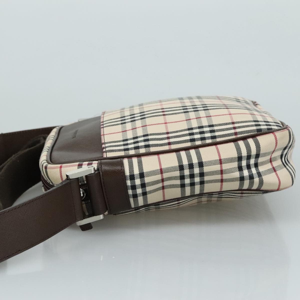 Burberry Nova Check Beige Canvas Shoulder Bag (Pre-Owned) Size ONE SIZE - 4 Thumbnail