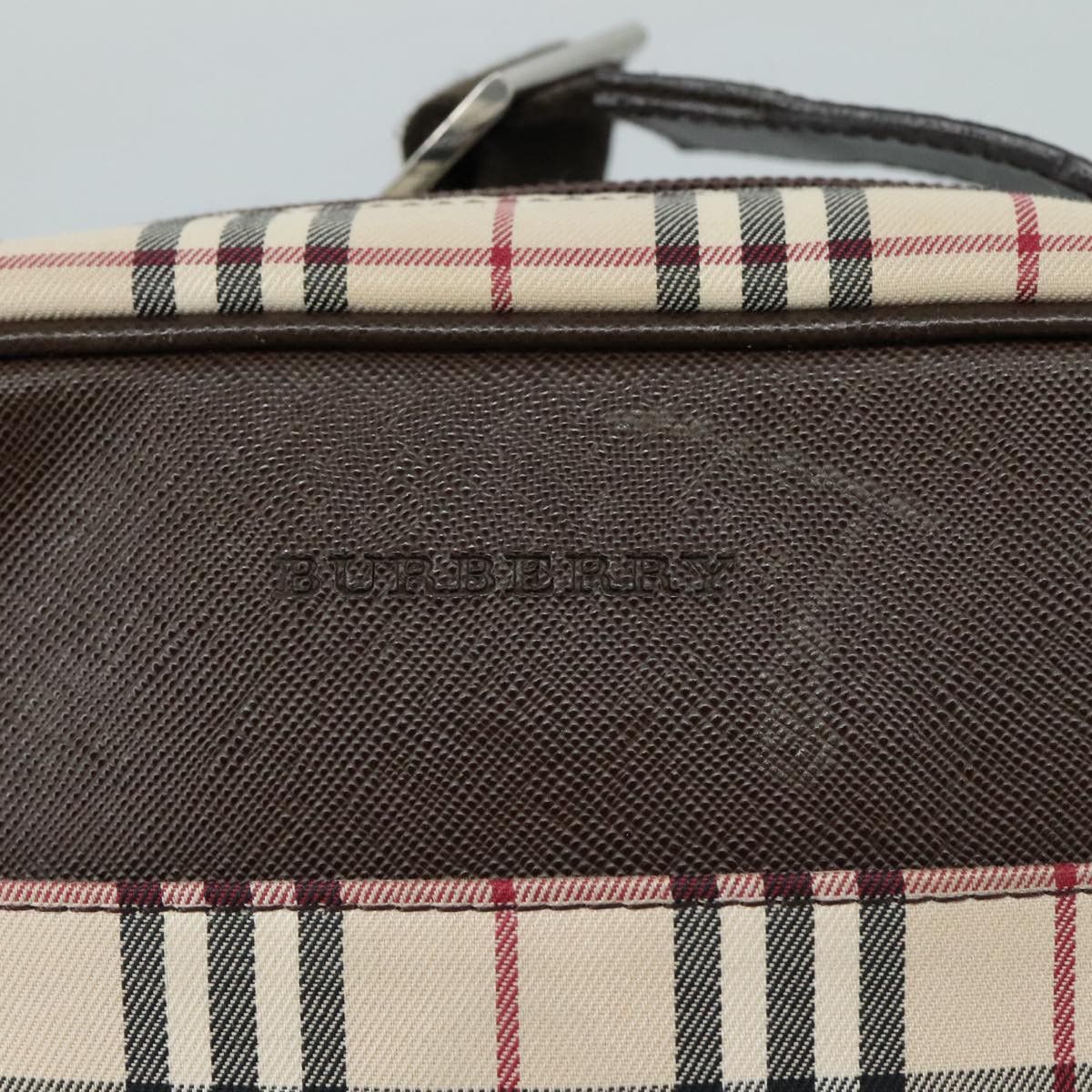 Burberry Nova Check Beige Canvas Shoulder Bag (Pre-Owned) Size ONE SIZE - 18 Thumbnail