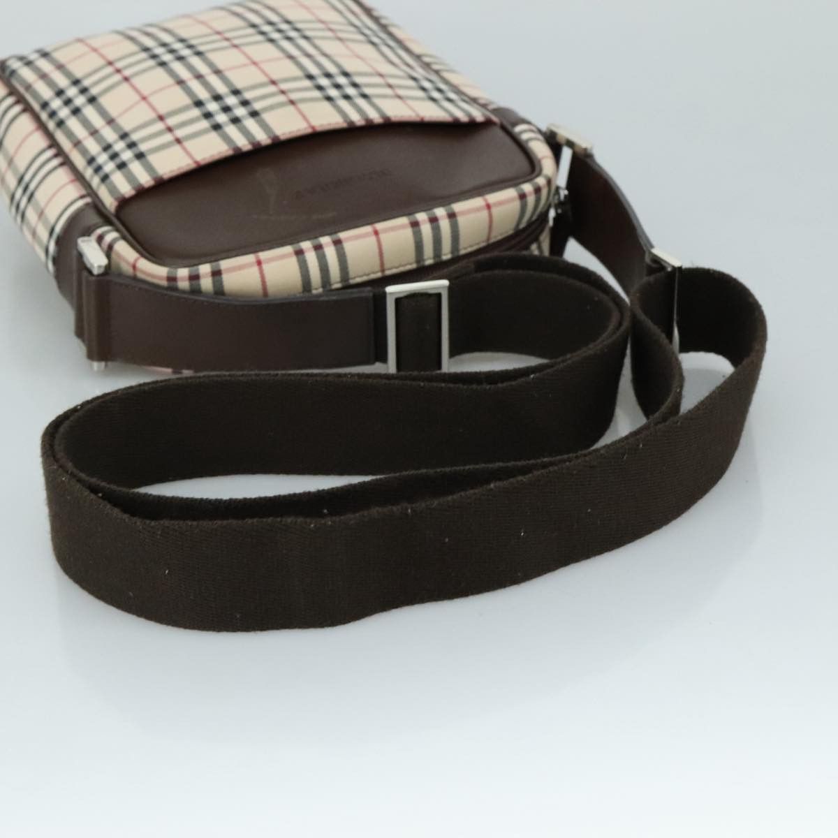 Burberry Nova Check Beige Canvas Shoulder Bag (Pre-Owned) Size ONE SIZE - 5 Thumbnail