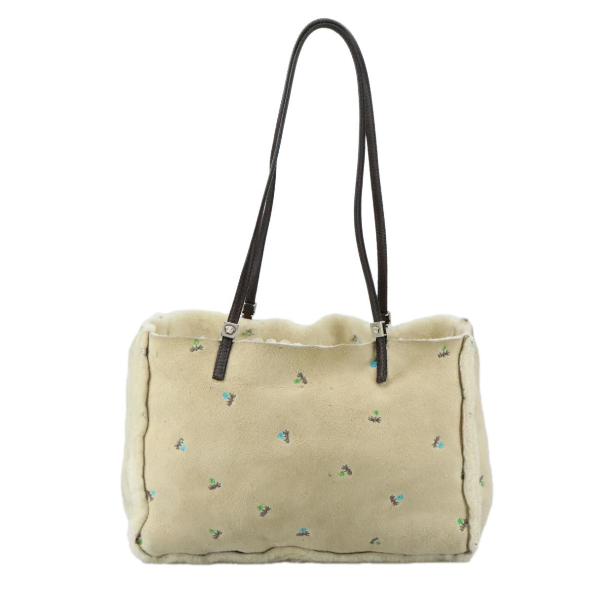 Versace Beige Wool Shoulder Bag (Pre-Owned) Size ONE SIZE - 2 Thumbnail