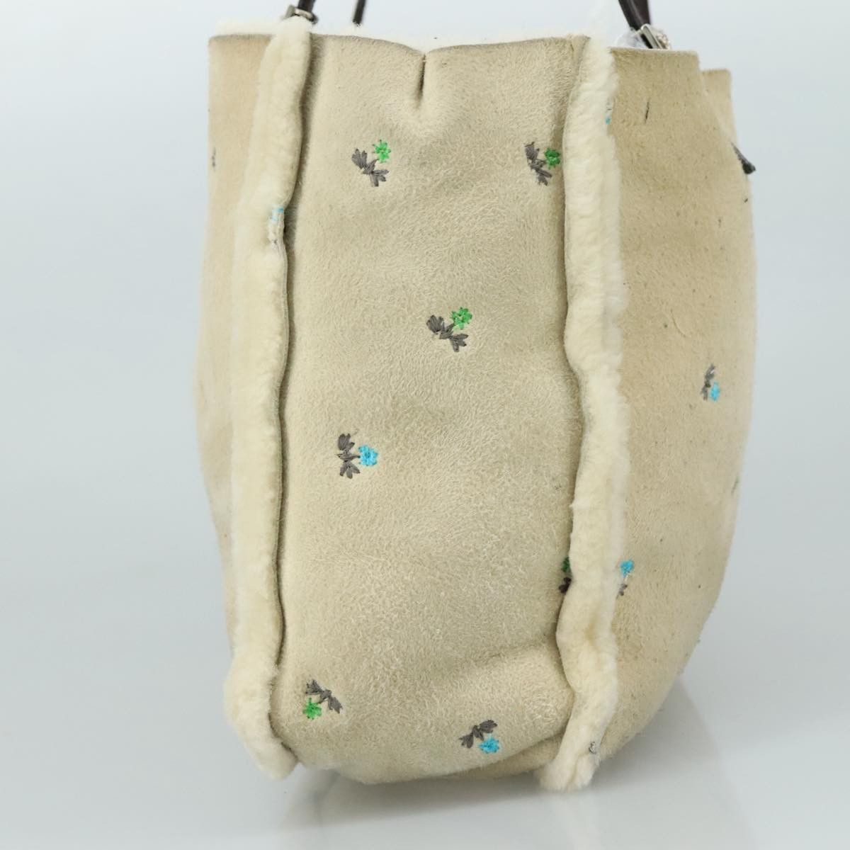 Versace Beige Wool Shoulder Bag (Pre-Owned) Size ONE SIZE - 4 Thumbnail