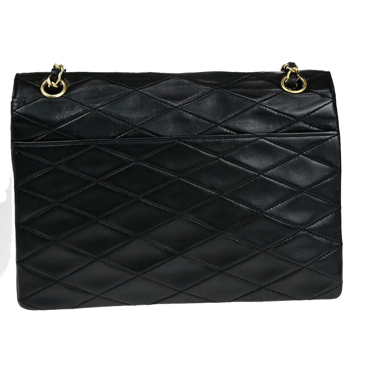 Chanel Flap Bag Black Leather Shoulder Bag (Pre-Owned) Size ONE SIZE - 2 Thumbnail